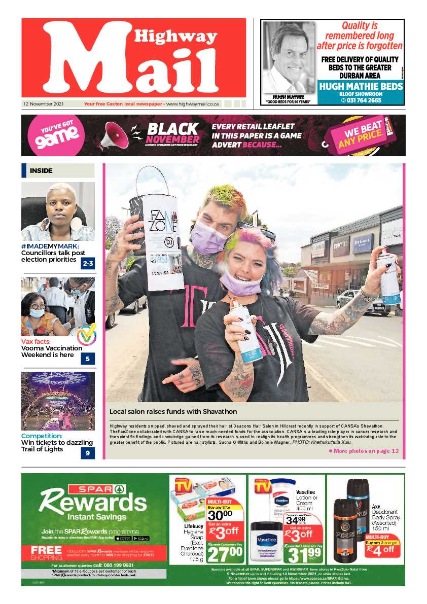 Highway Mail 12 November 2021 page 1