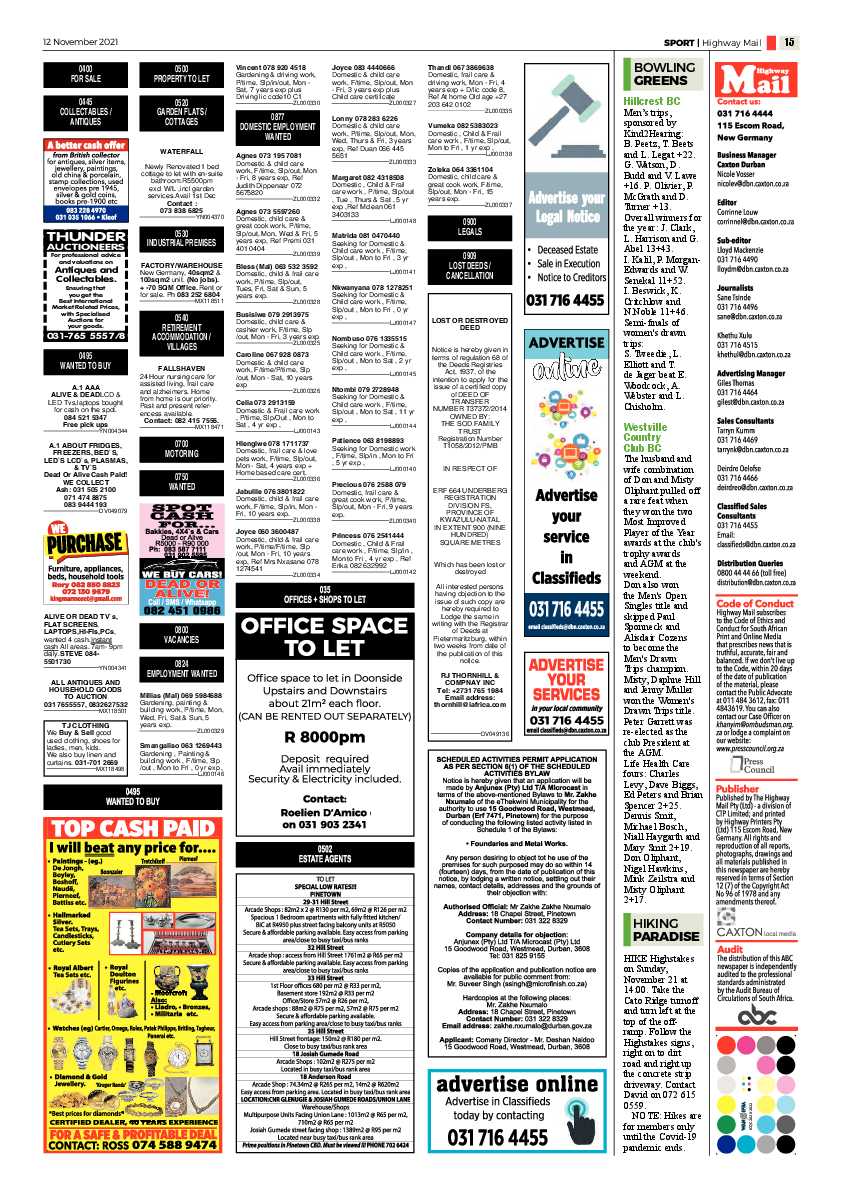 Highway Mail 12 November 2021 page 15