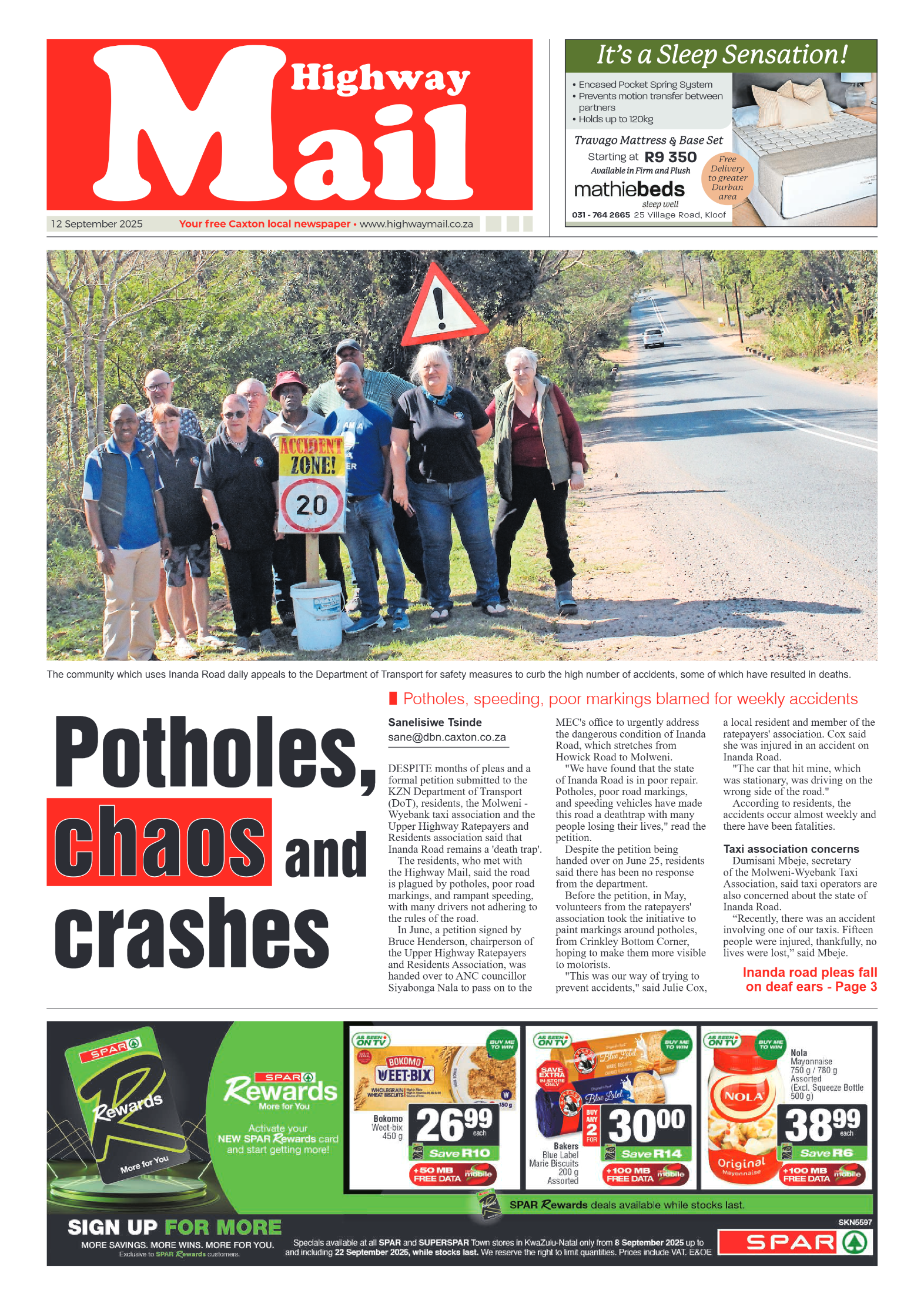 Highway Mail 12 September 2025 page 1