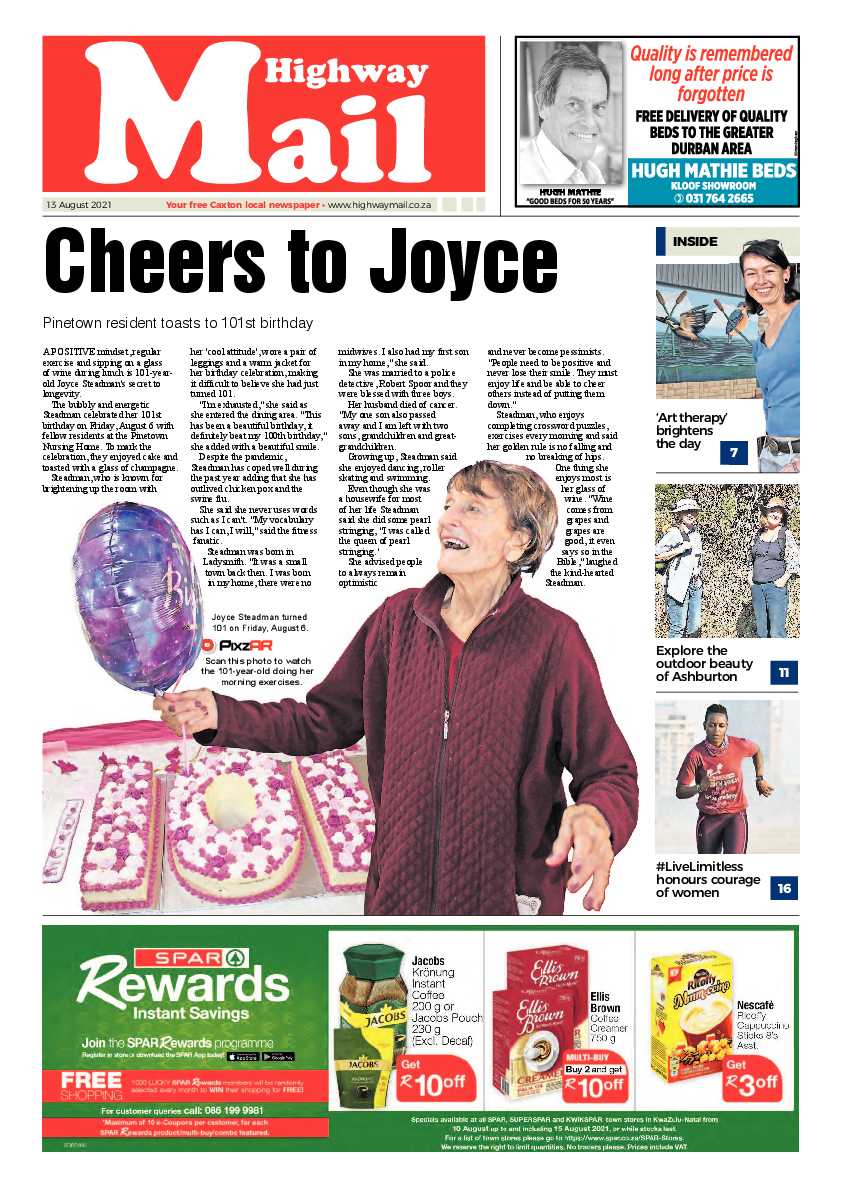 Highway Mail 13 August 2021 page 1