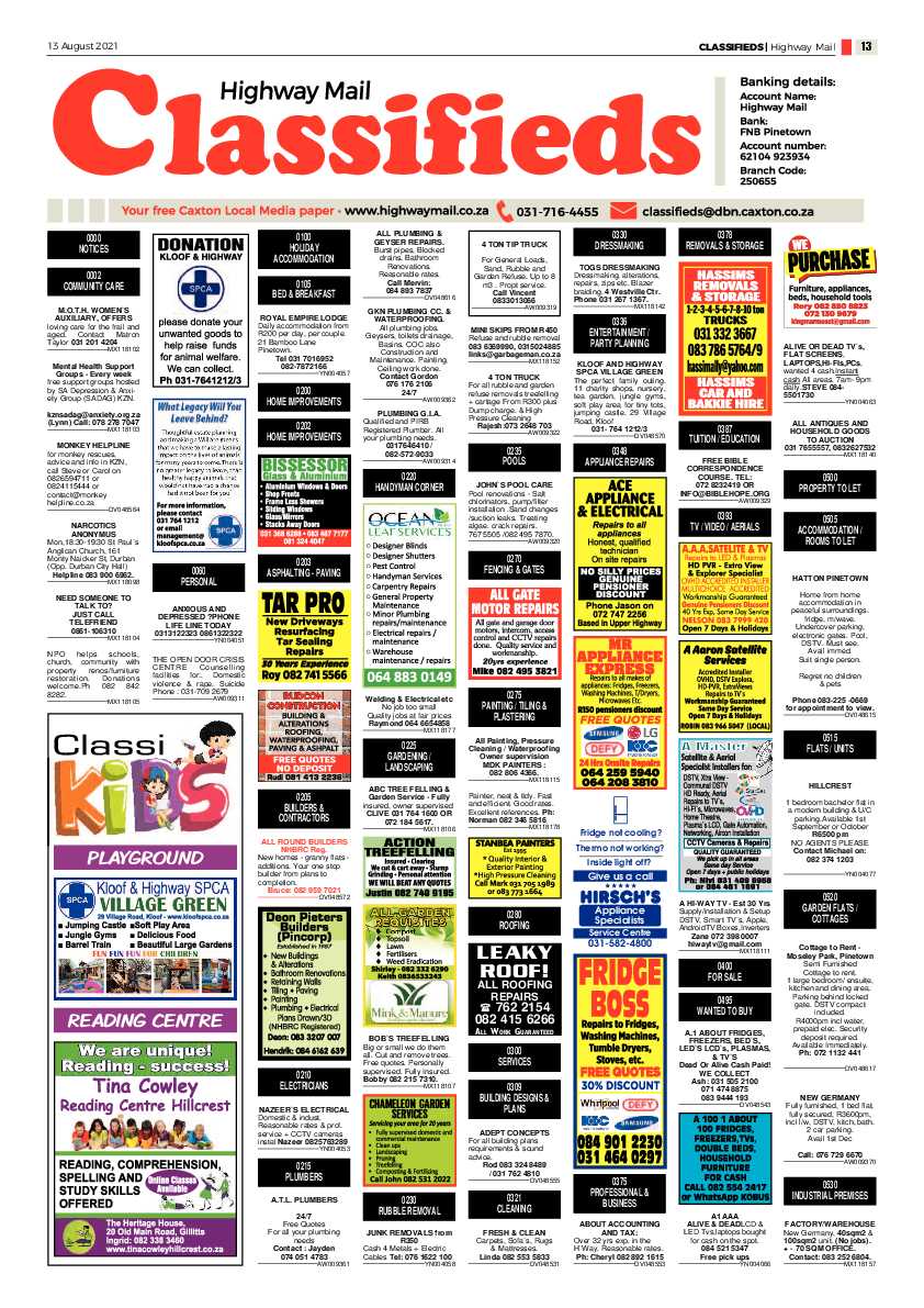 Highway Mail 13 August 2021 page 13