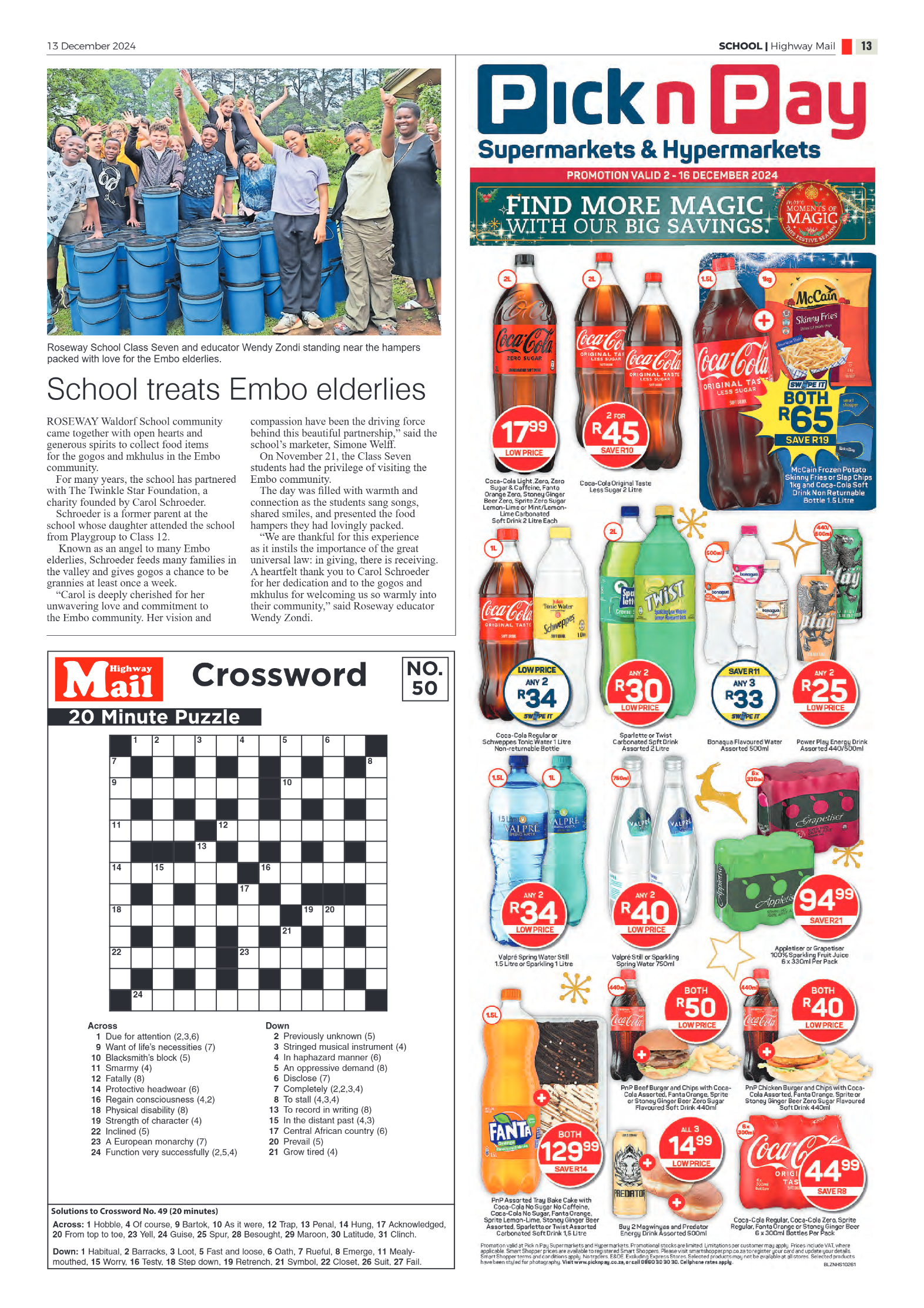 Highway Mail 13 December 2024 page 13