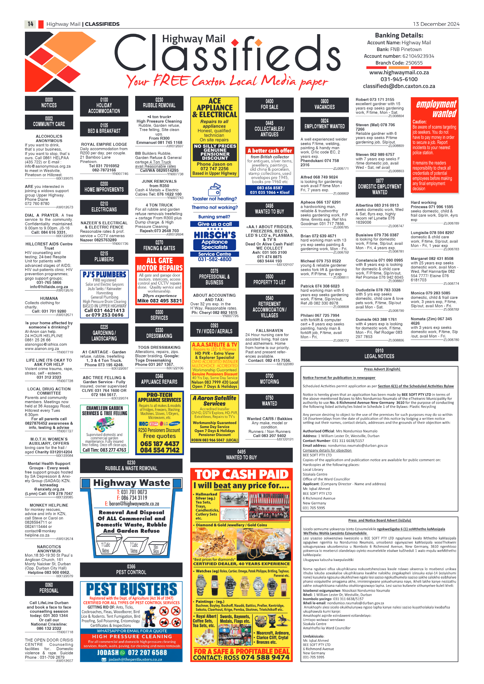 Highway Mail 13 December 2024 page 14