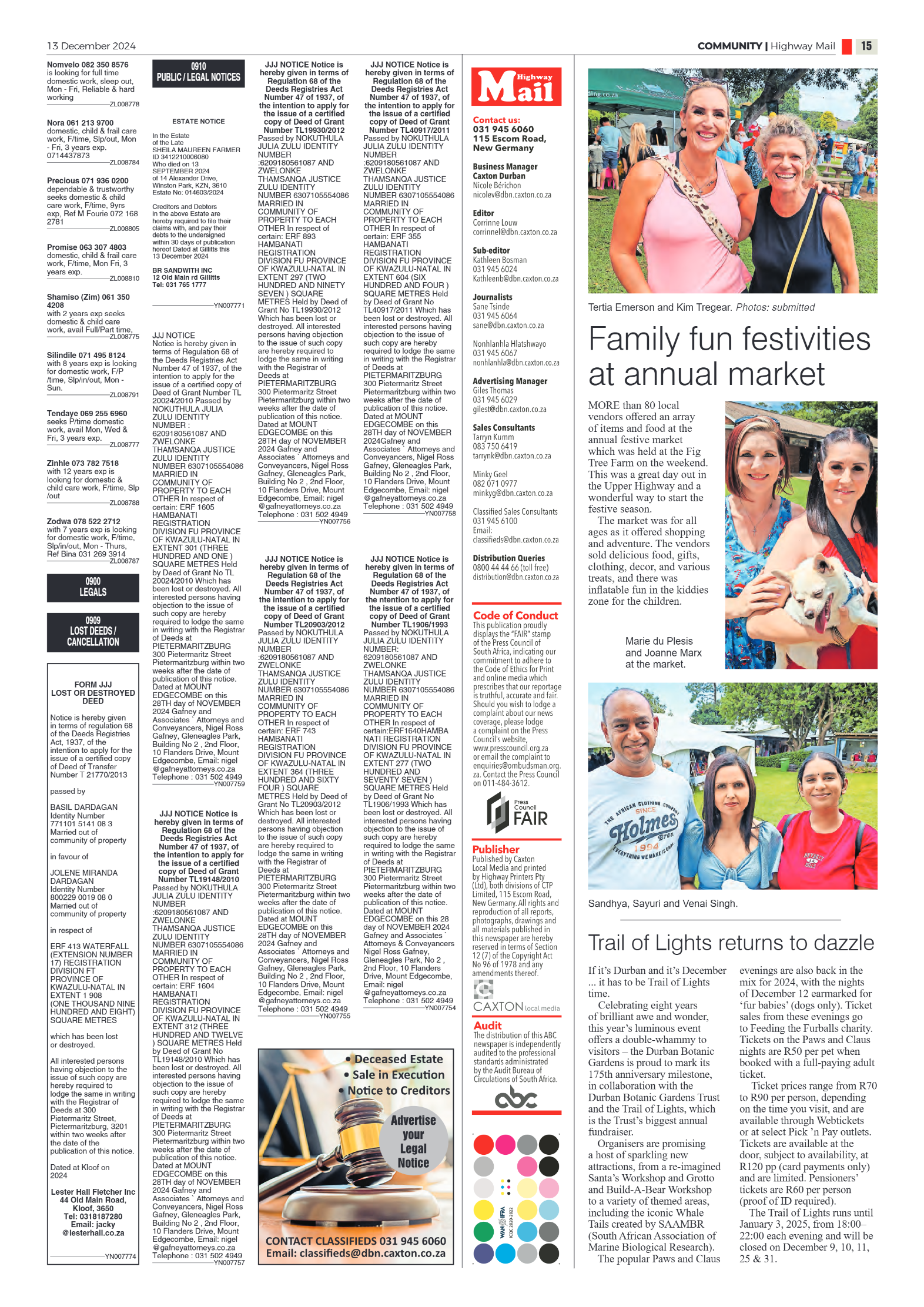Highway Mail 13 December 2024 page 15