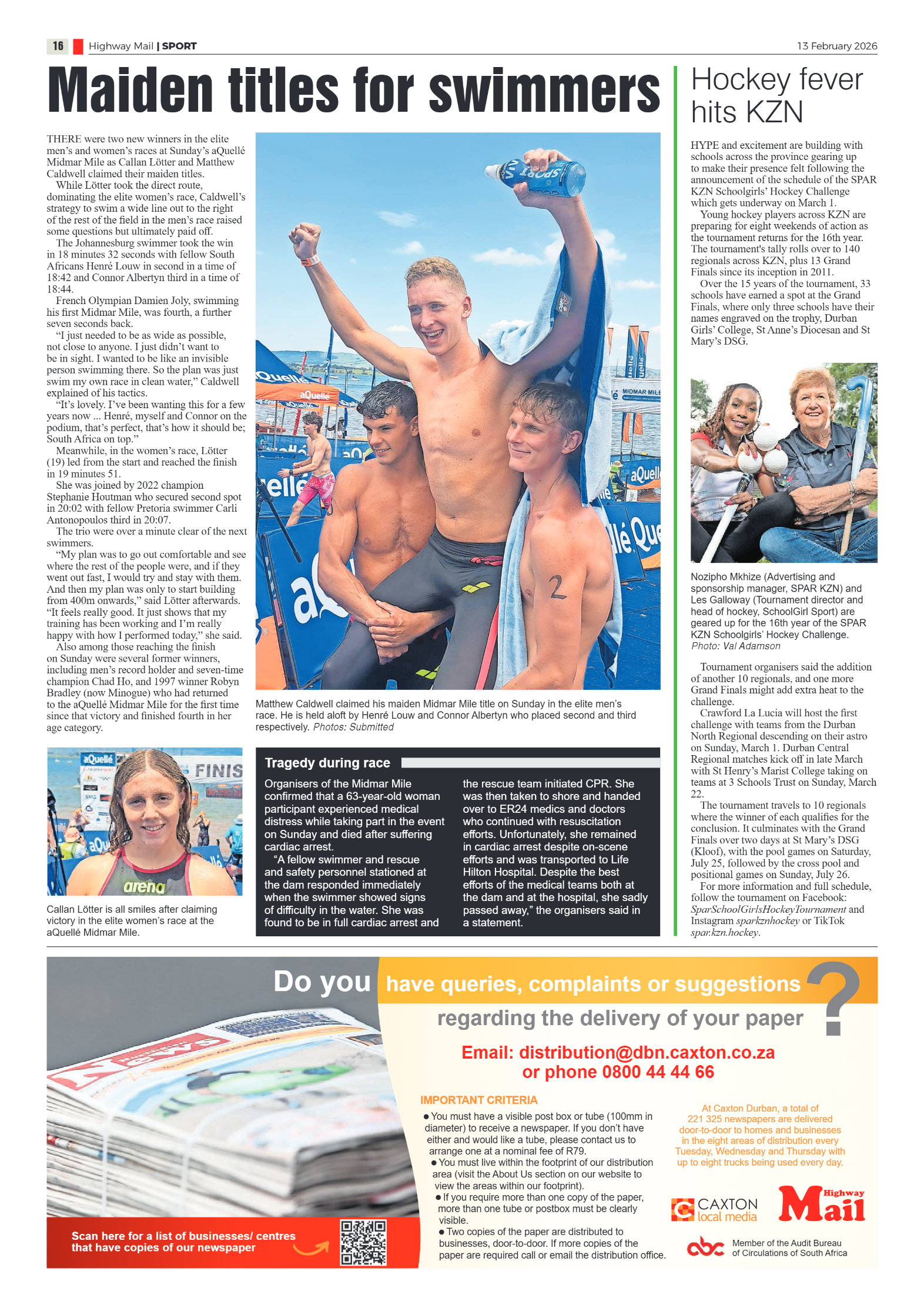 Highway Mail 13 February 2026 page 16