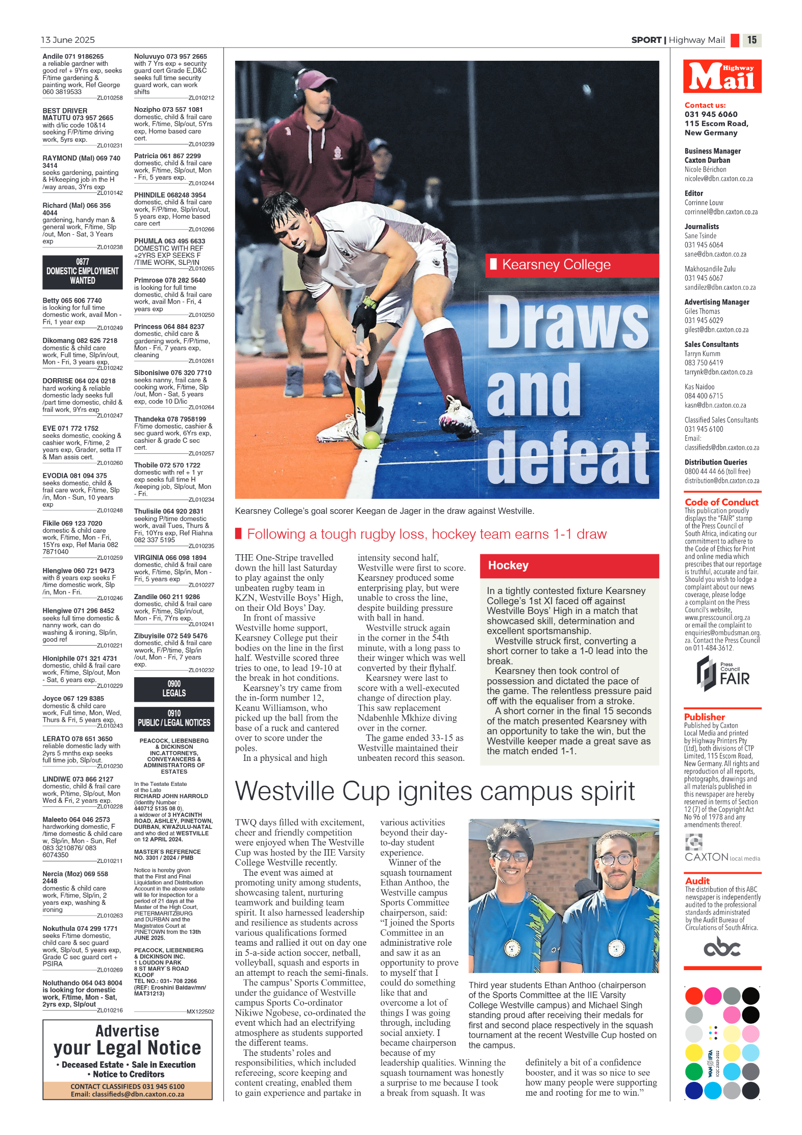 Highway Mail 13 June 2025 page 15