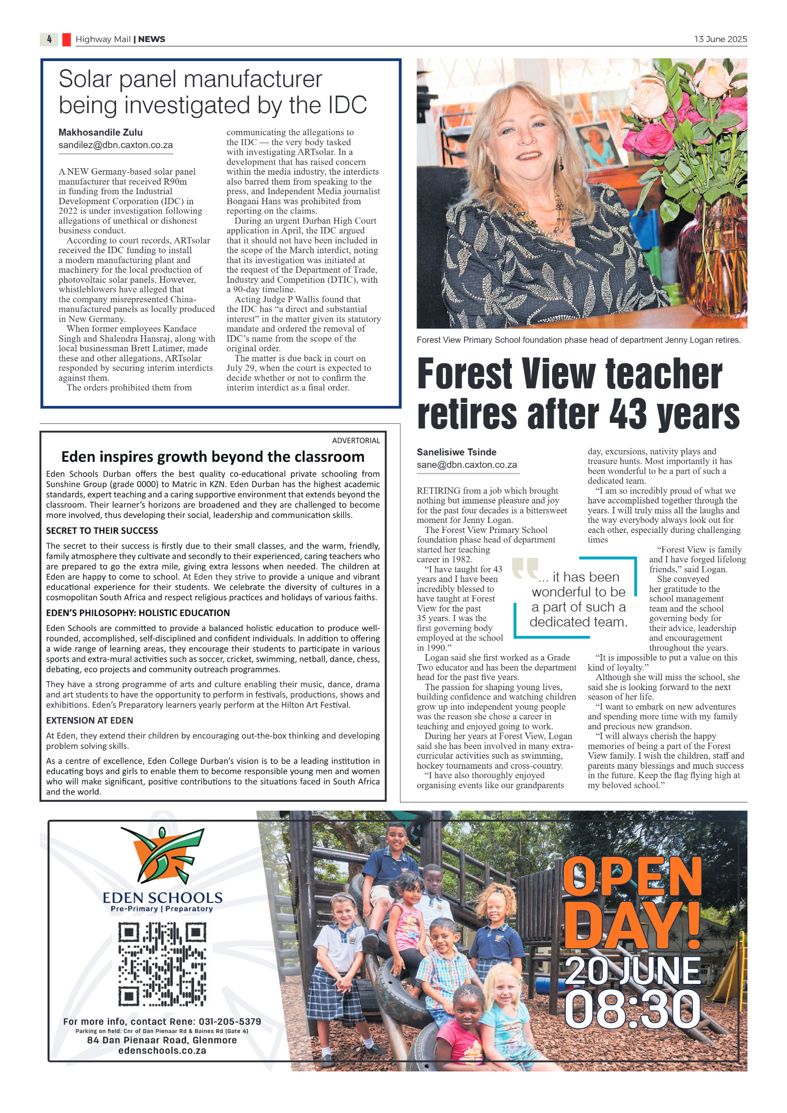 Highway Mail 13 June 2025 page 4