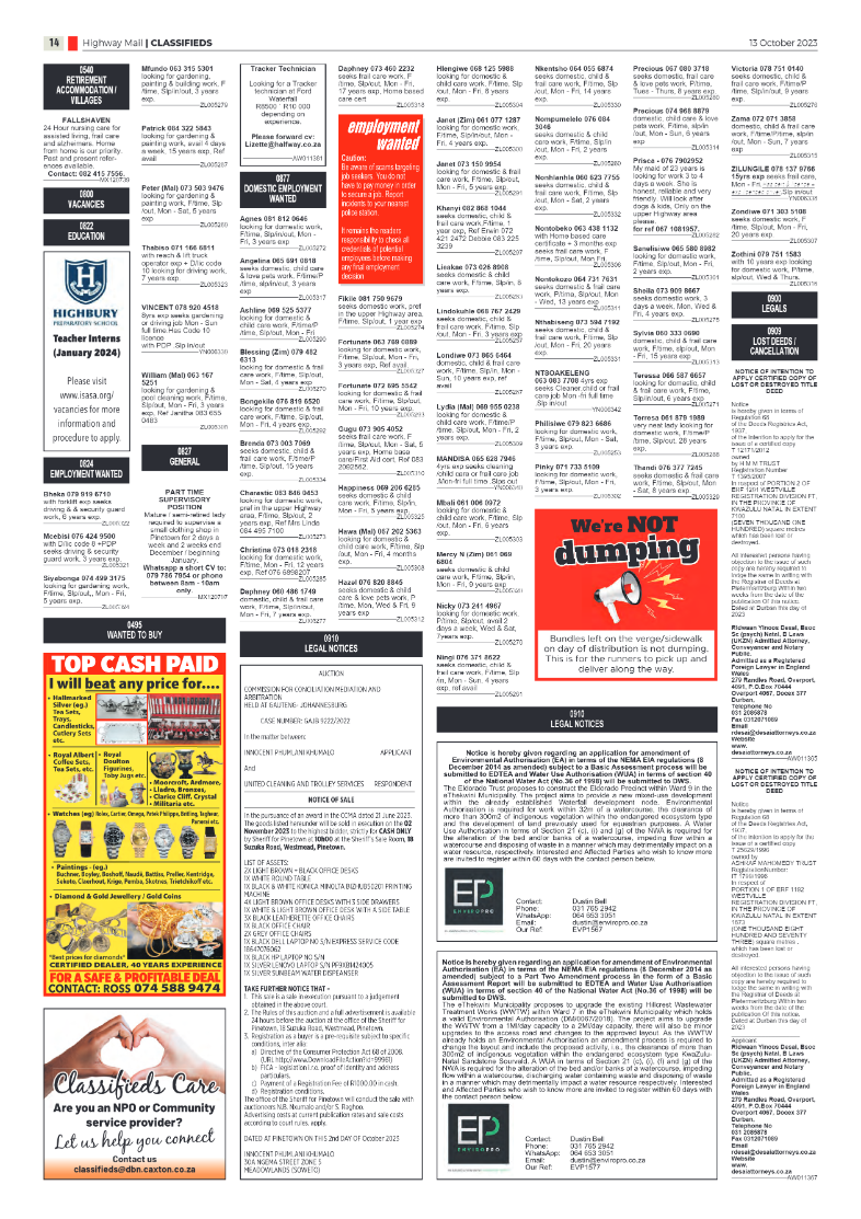 Highway Mail 13 October 2023 page 14