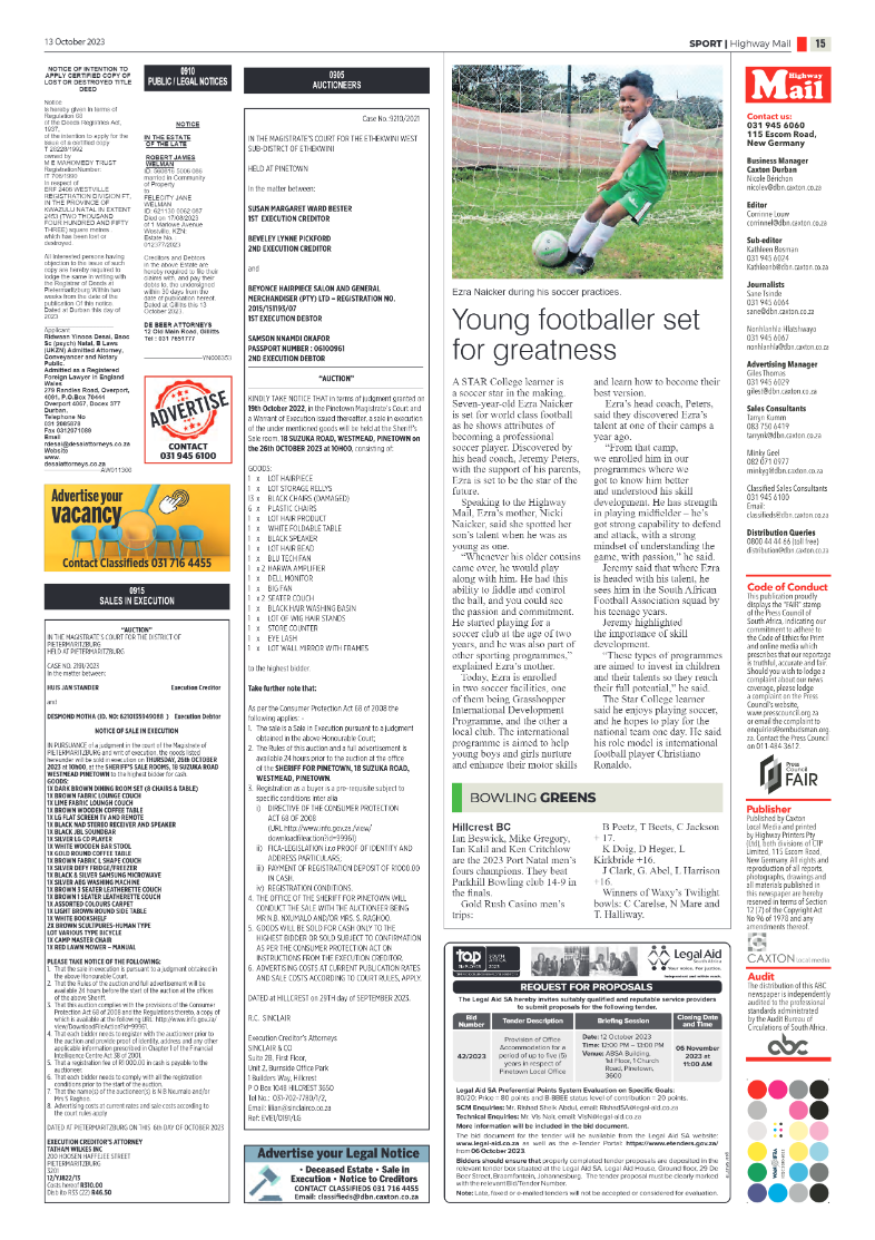Highway Mail 13 October 2023 page 15