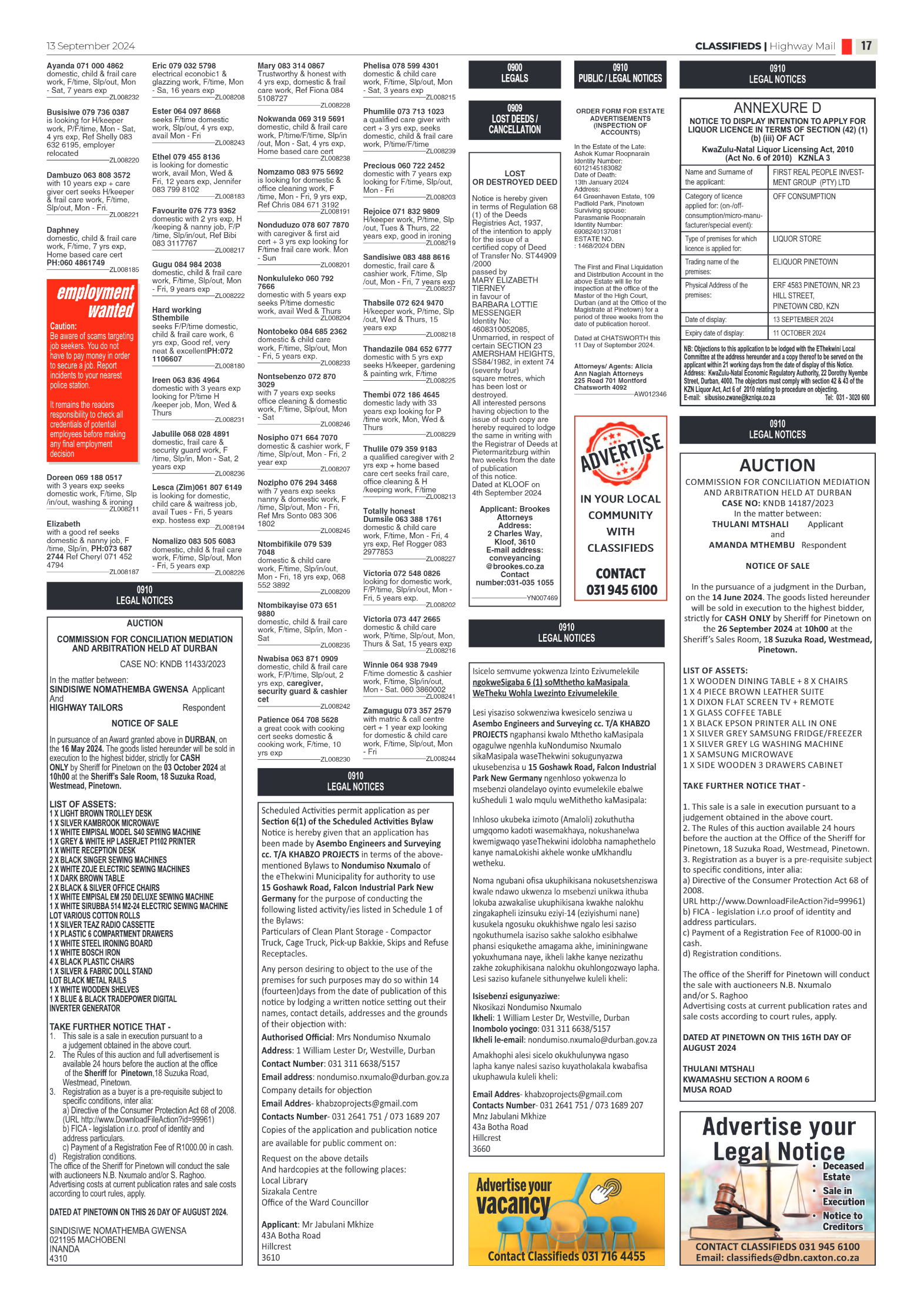 Highway Mail 13 September 2024 page 17