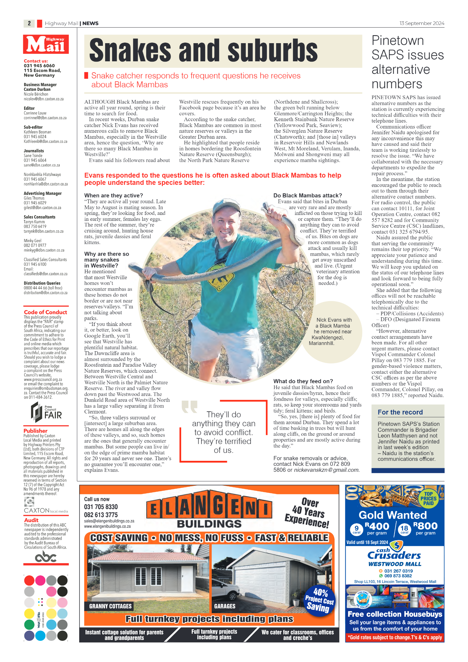 Highway Mail 13 September 2024 page 2