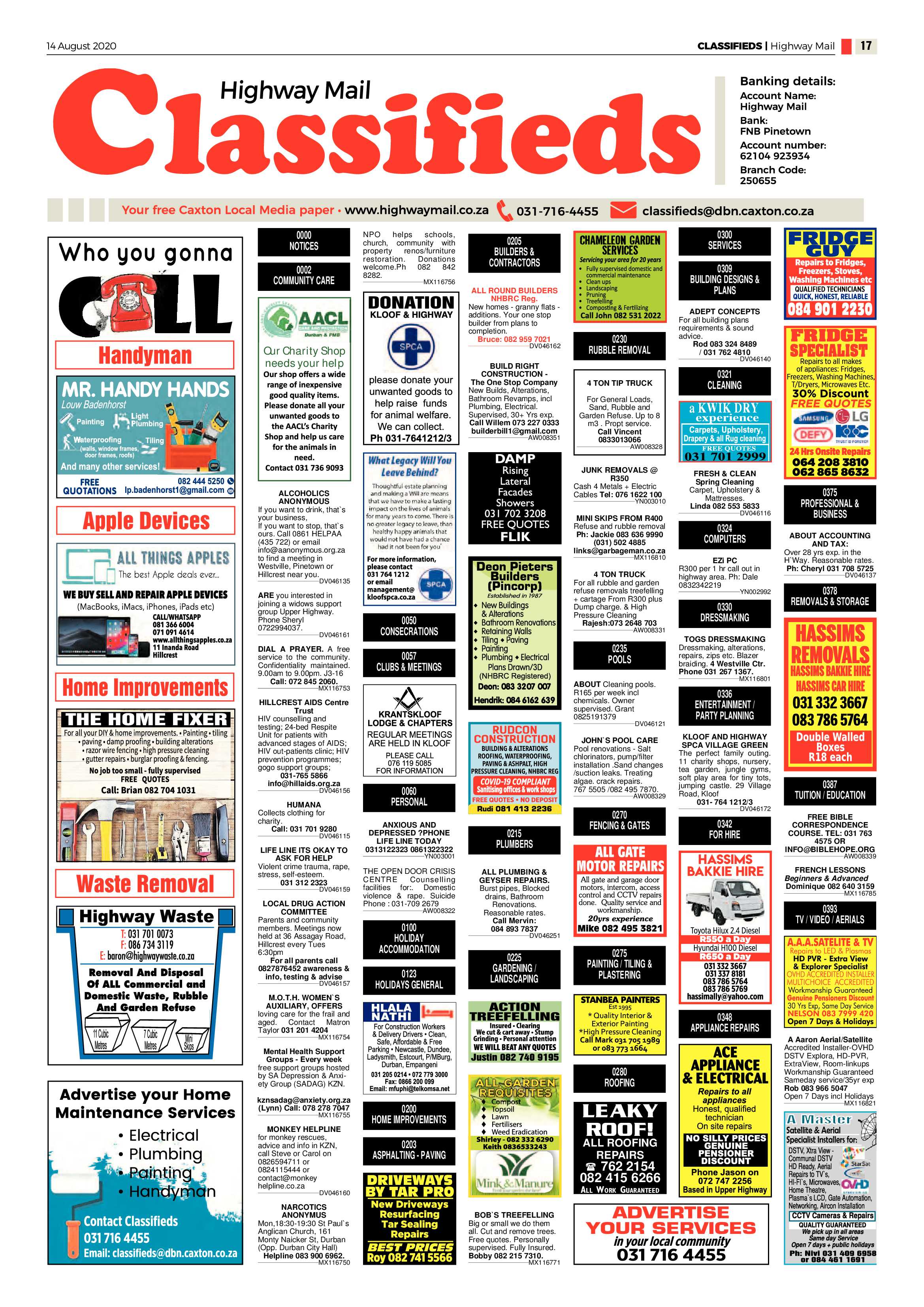 Highway Mail 14 August 2020 page 17