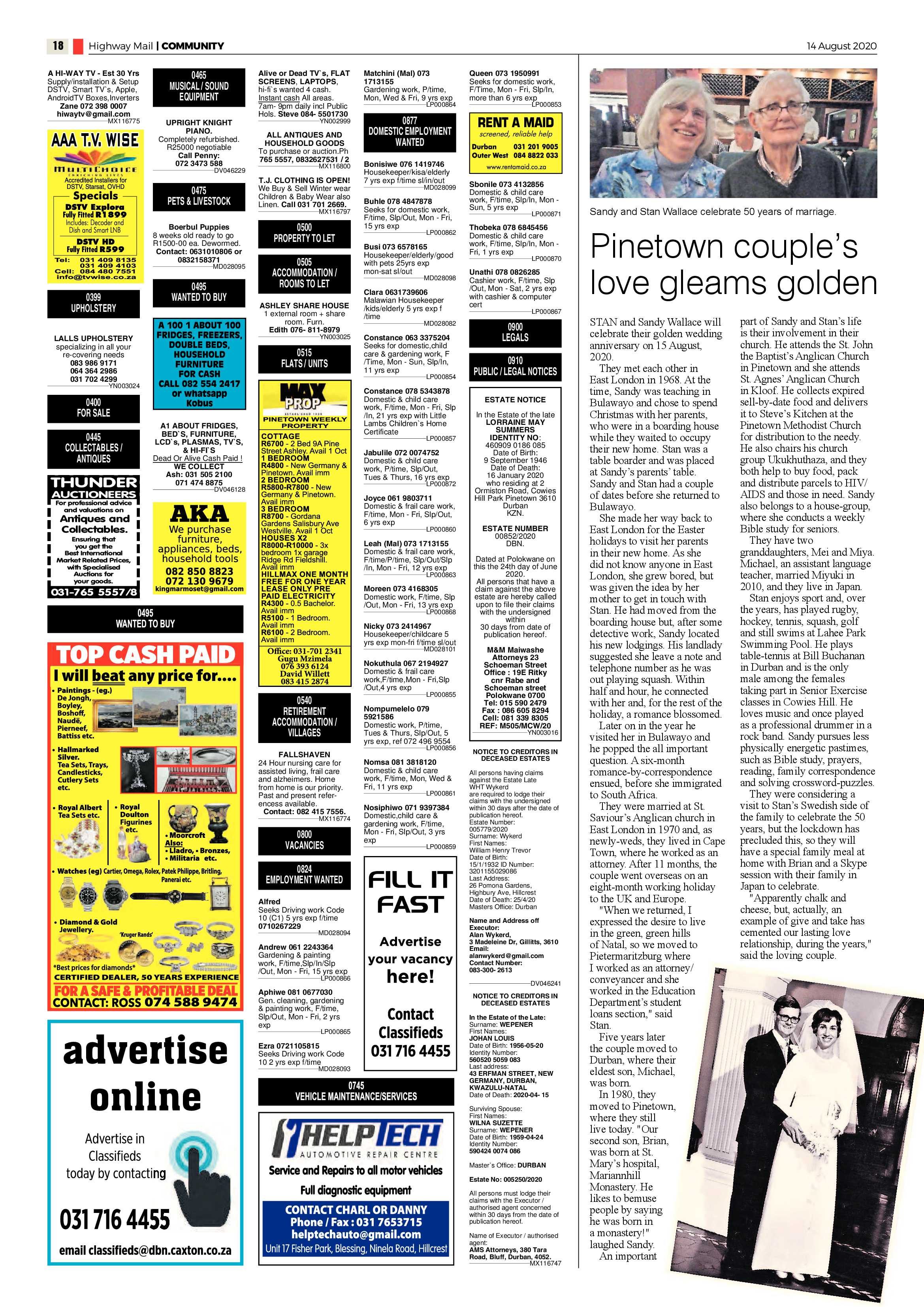 Highway Mail 14 August 2020 page 18