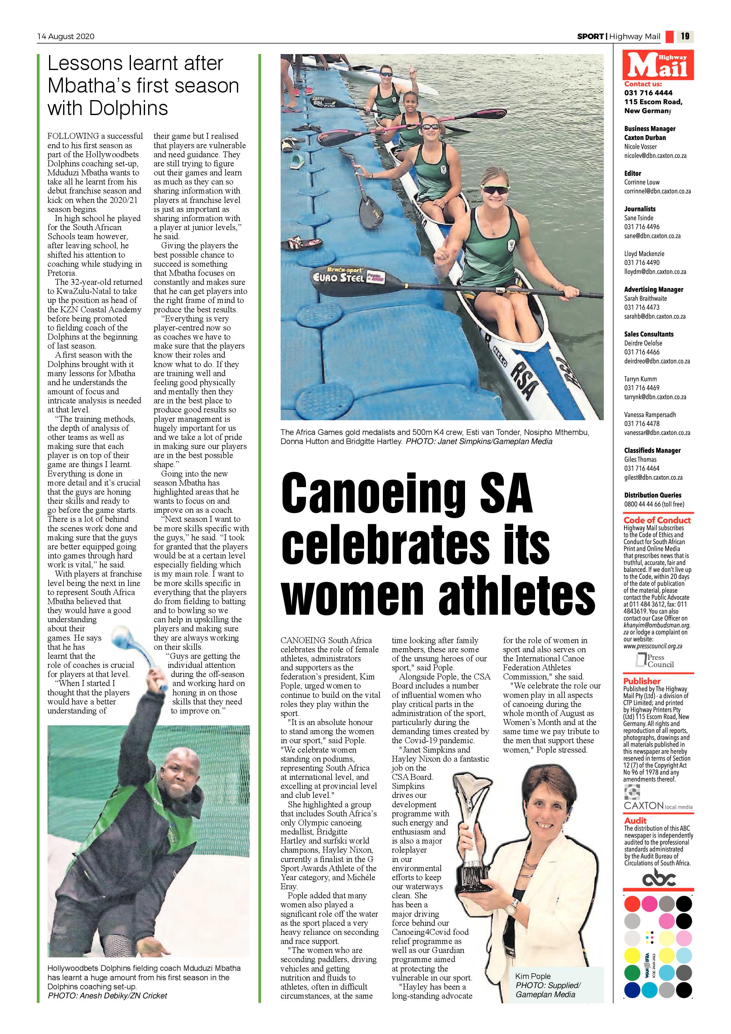 Highway Mail 14 August 2020 page 19