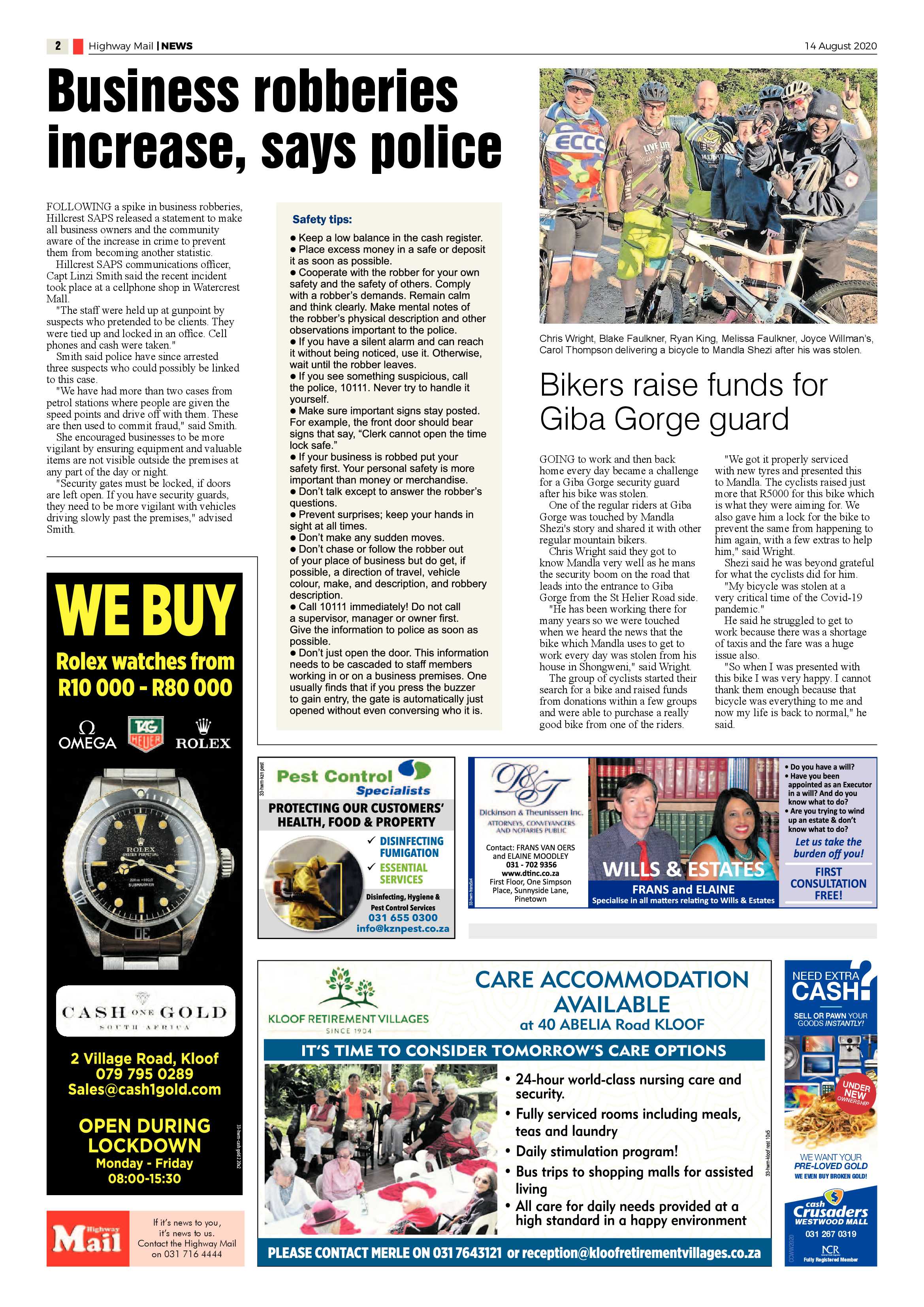 Highway Mail 14 August 2020 page 2
