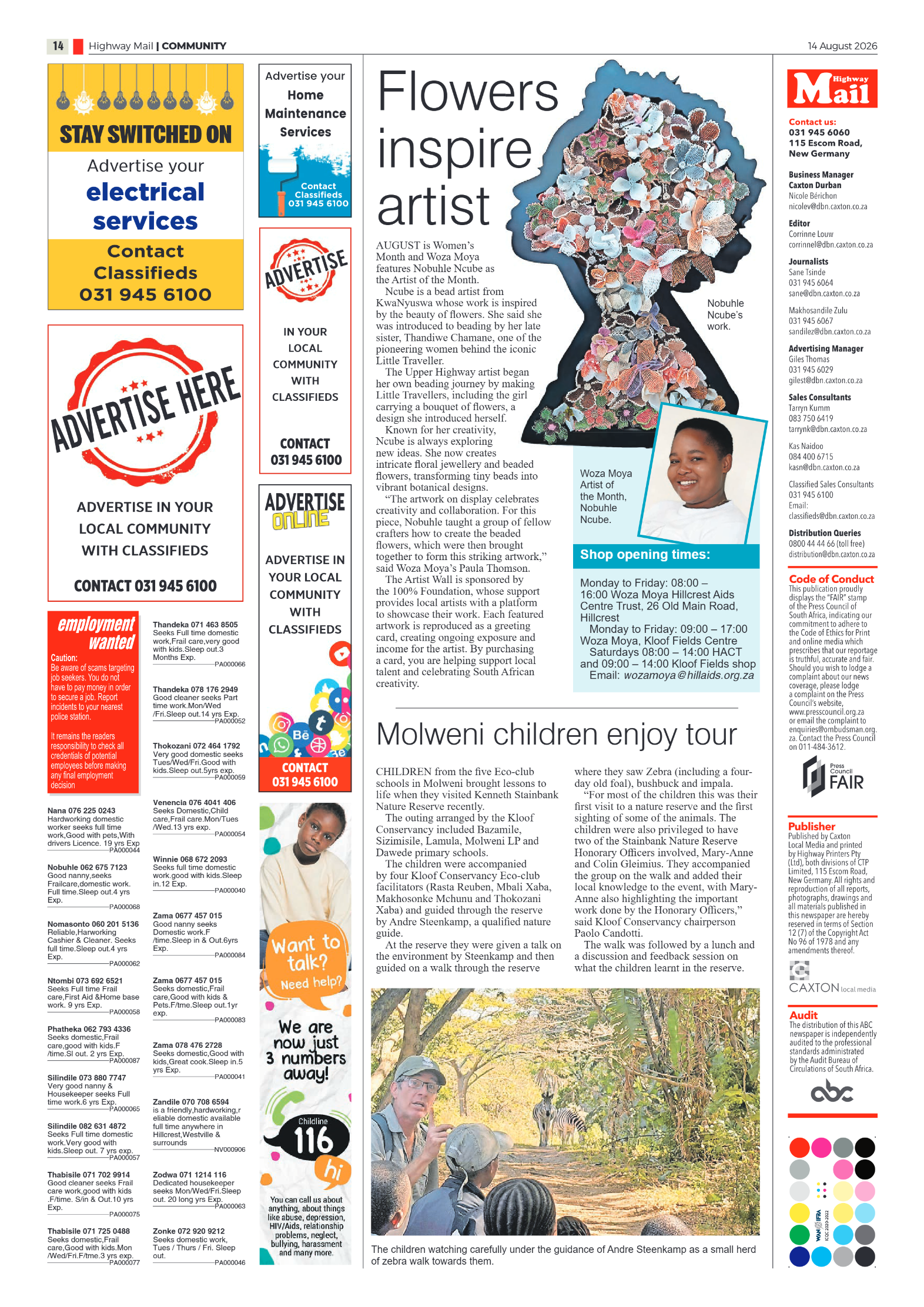 Highway Mail 14 August 2026 page 14