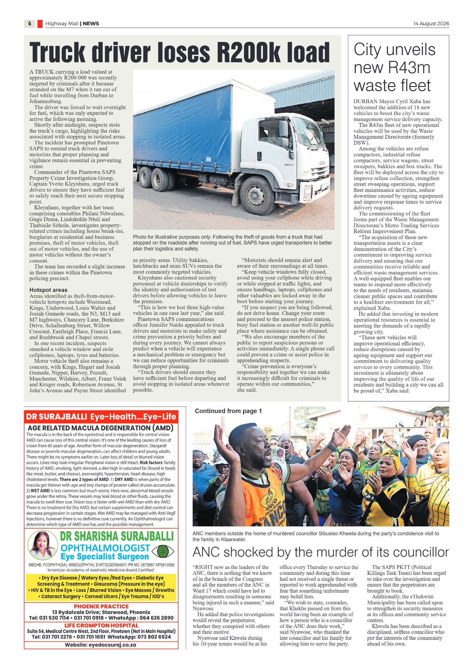 Highway Mail 14 August 2026 page 4