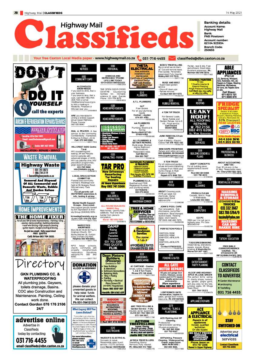 Highway Mail 14 May 2021 page 20