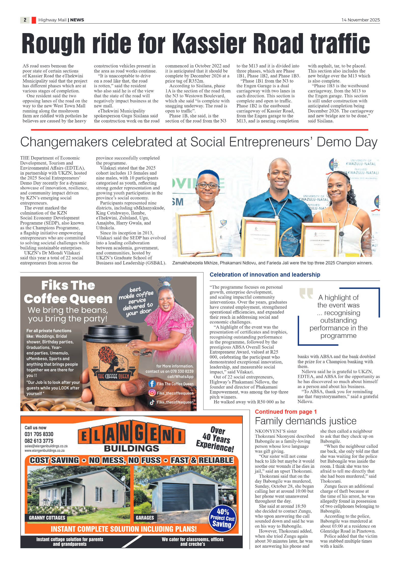 Highway Mail 14 November 2025 page 2