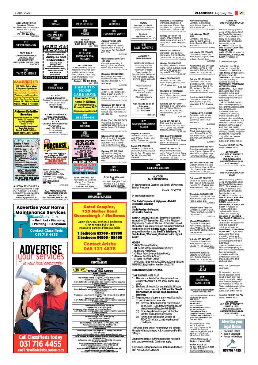 Highway Mail 15 April 2022 page 23