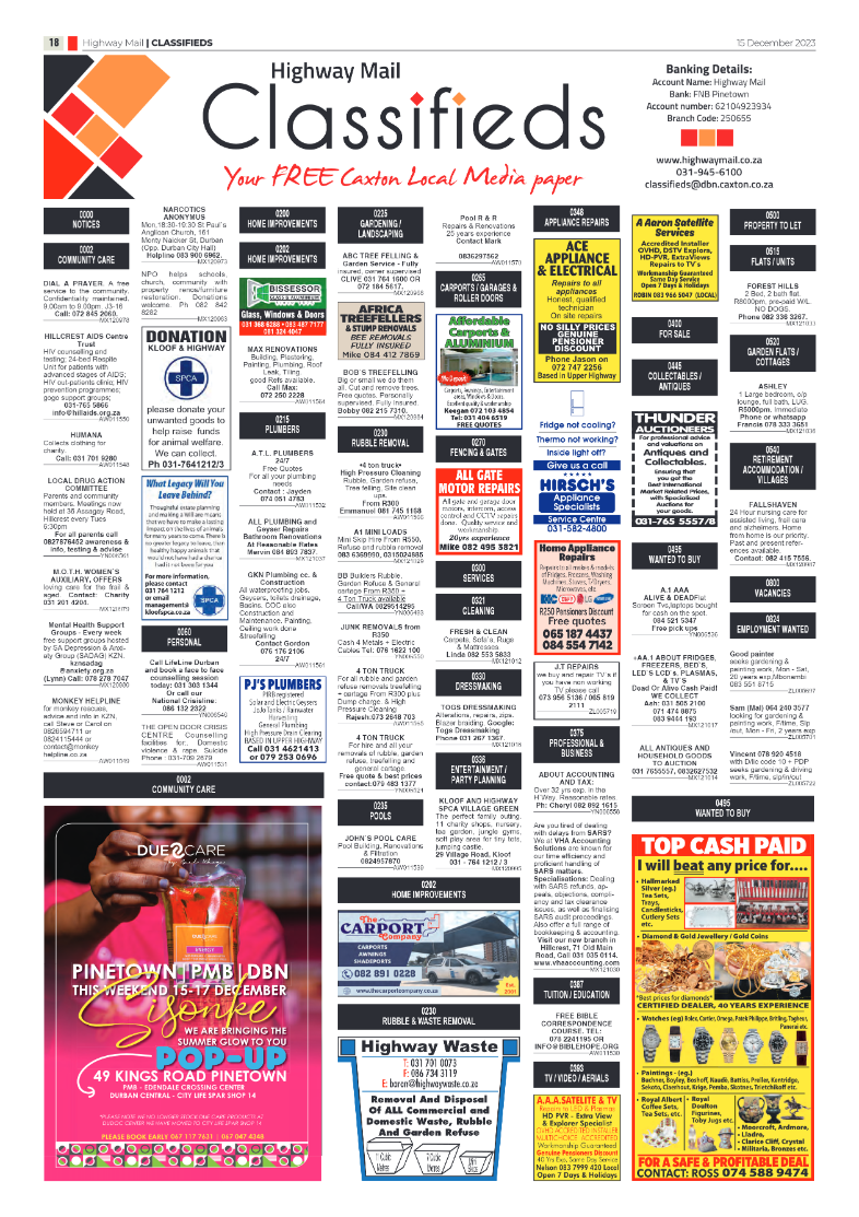 Highway Mail 15 December 2023 page 18