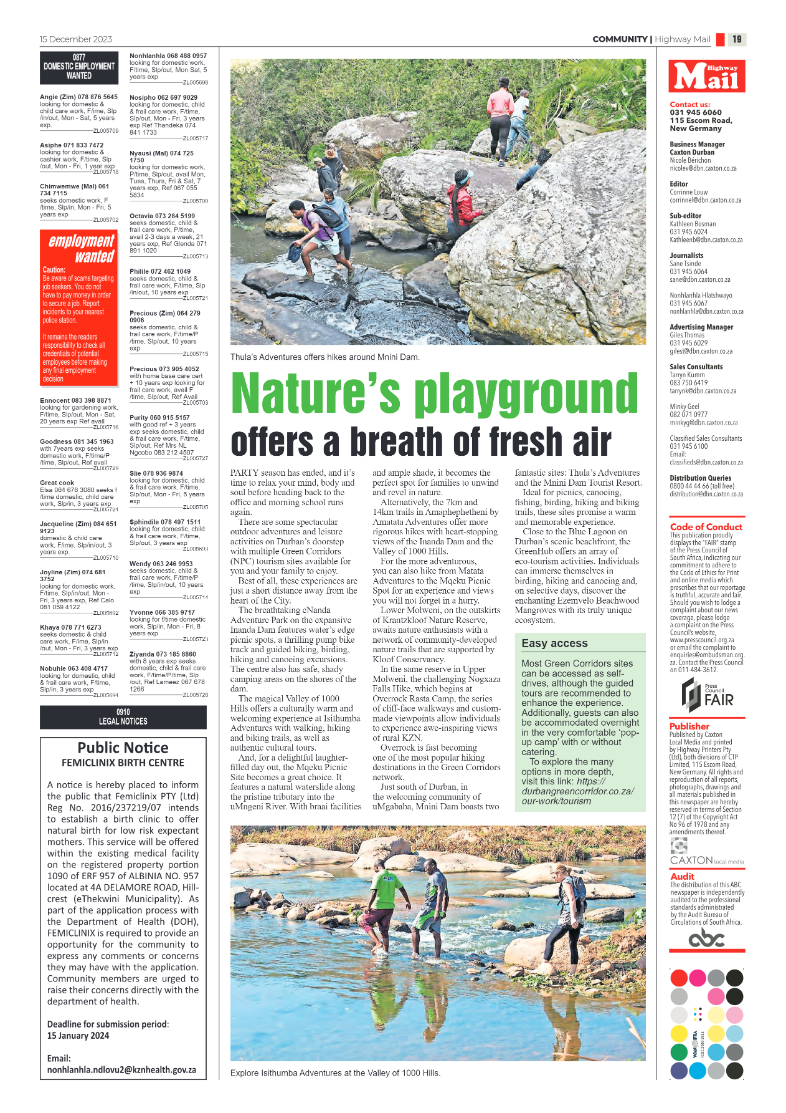 Highway Mail 15 December 2023 page 19