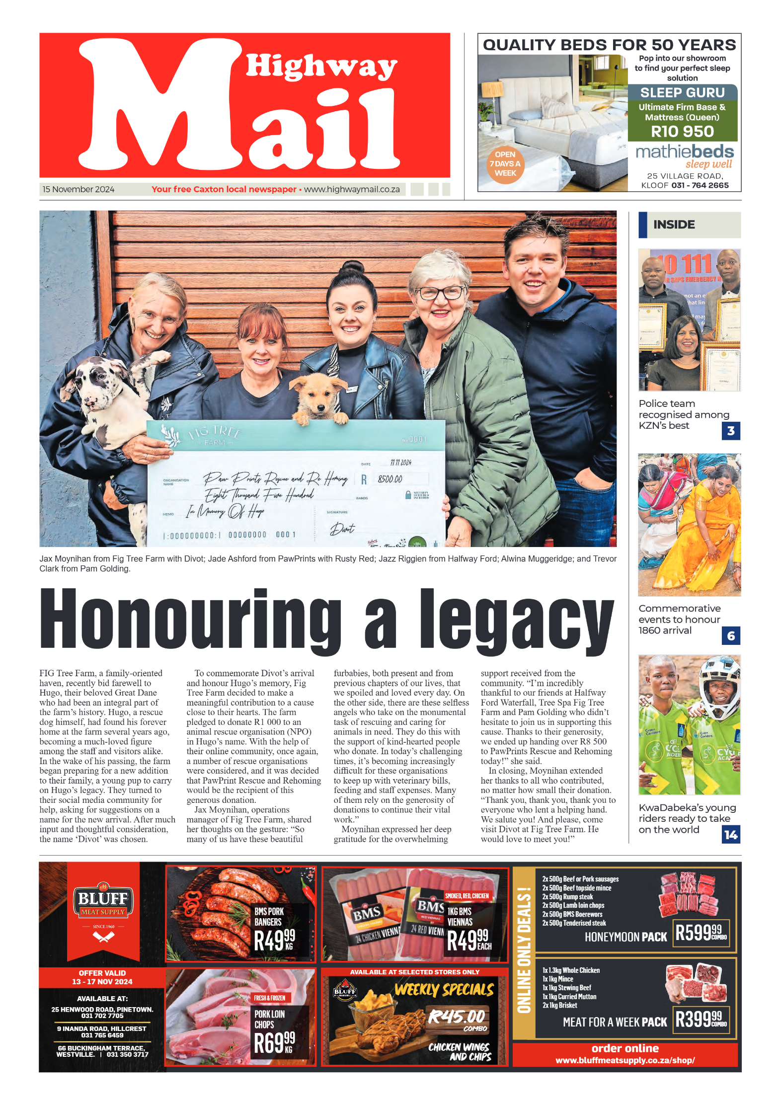 Highway Mail 15 November 2024 page 1