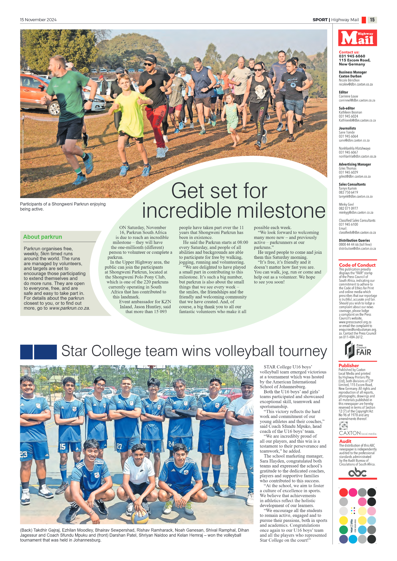Highway Mail 15 November 2024 page 15