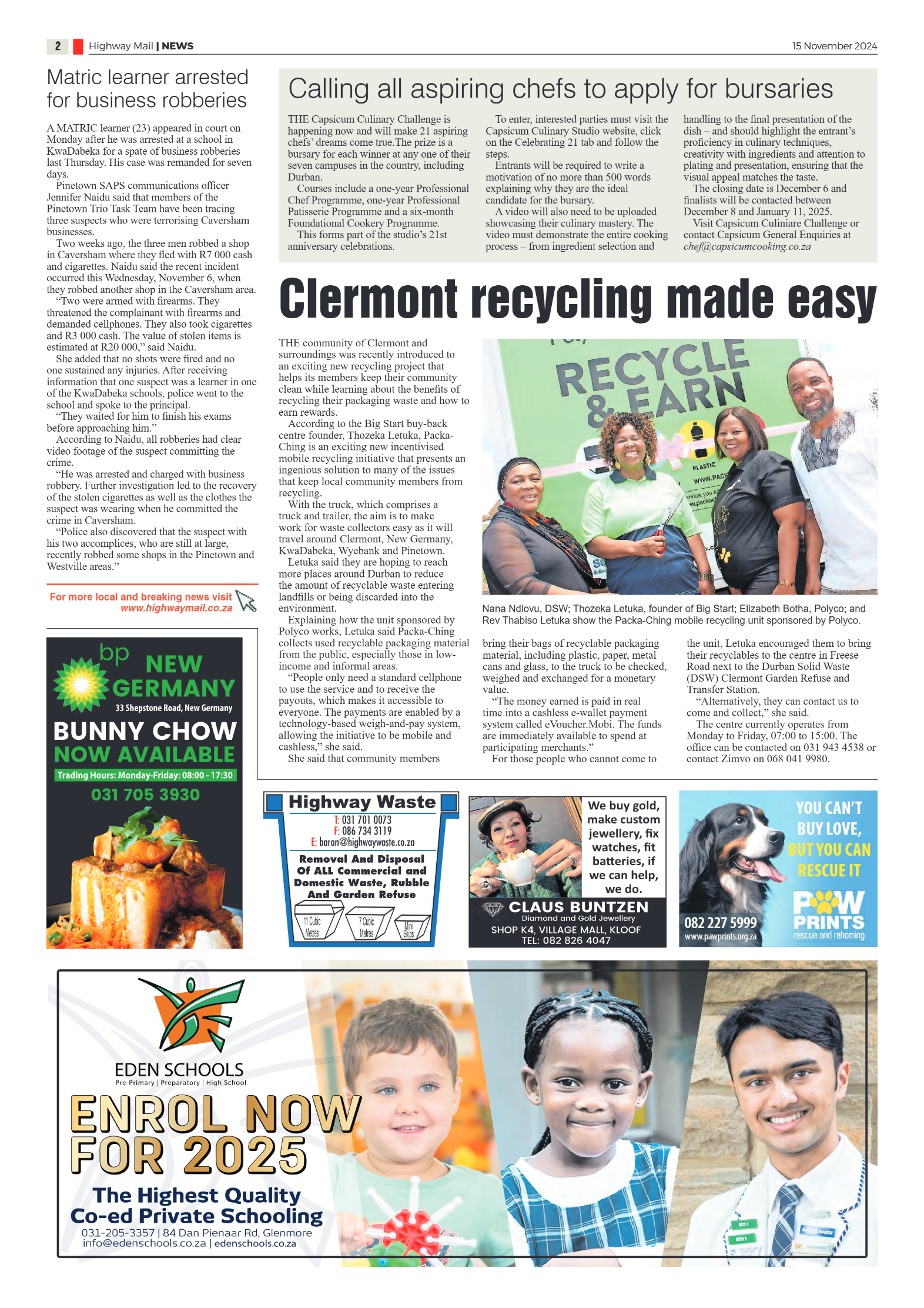 Highway Mail 15 November 2024 page 2