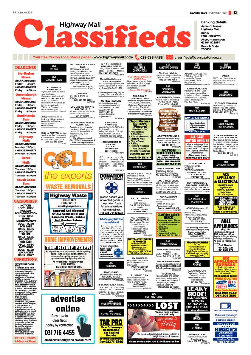 Highway Mail 15 October 2021 page 13