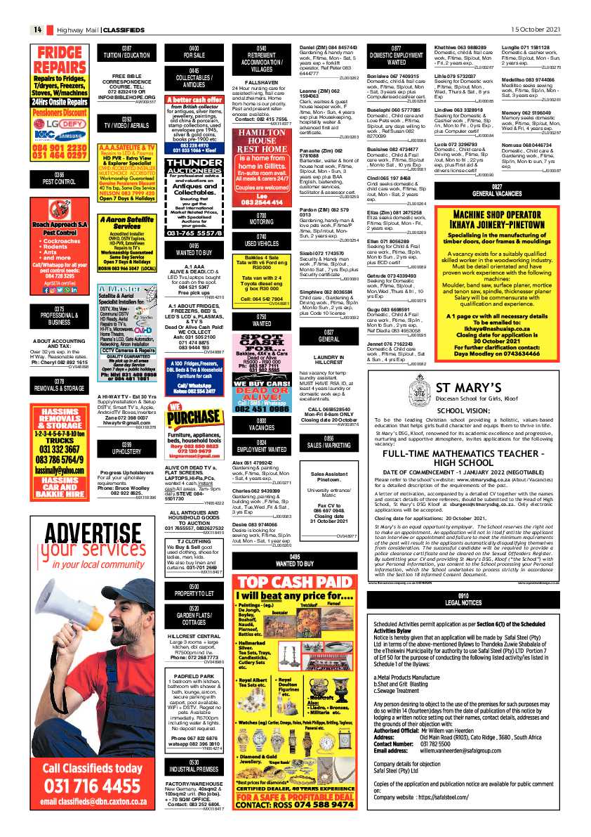 Highway Mail 15 October 2021 page 14