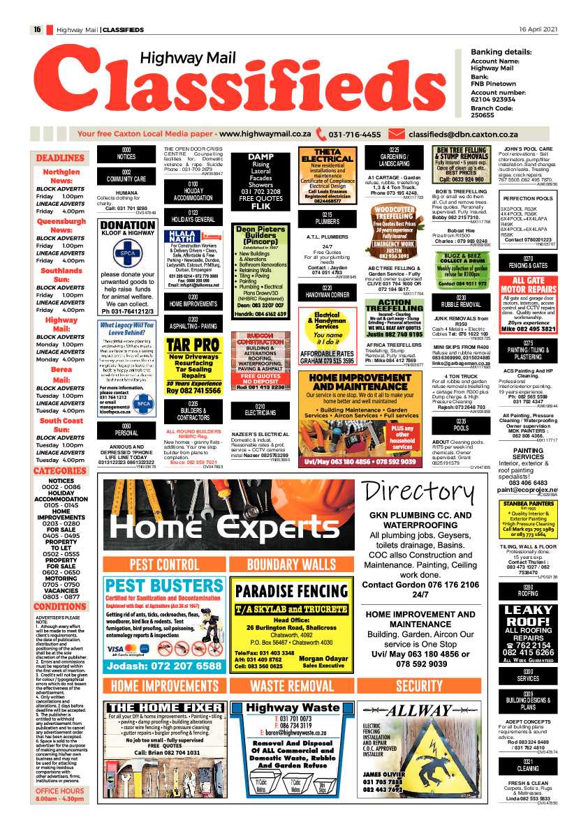 Highway Mail 16 April 2021 page 16