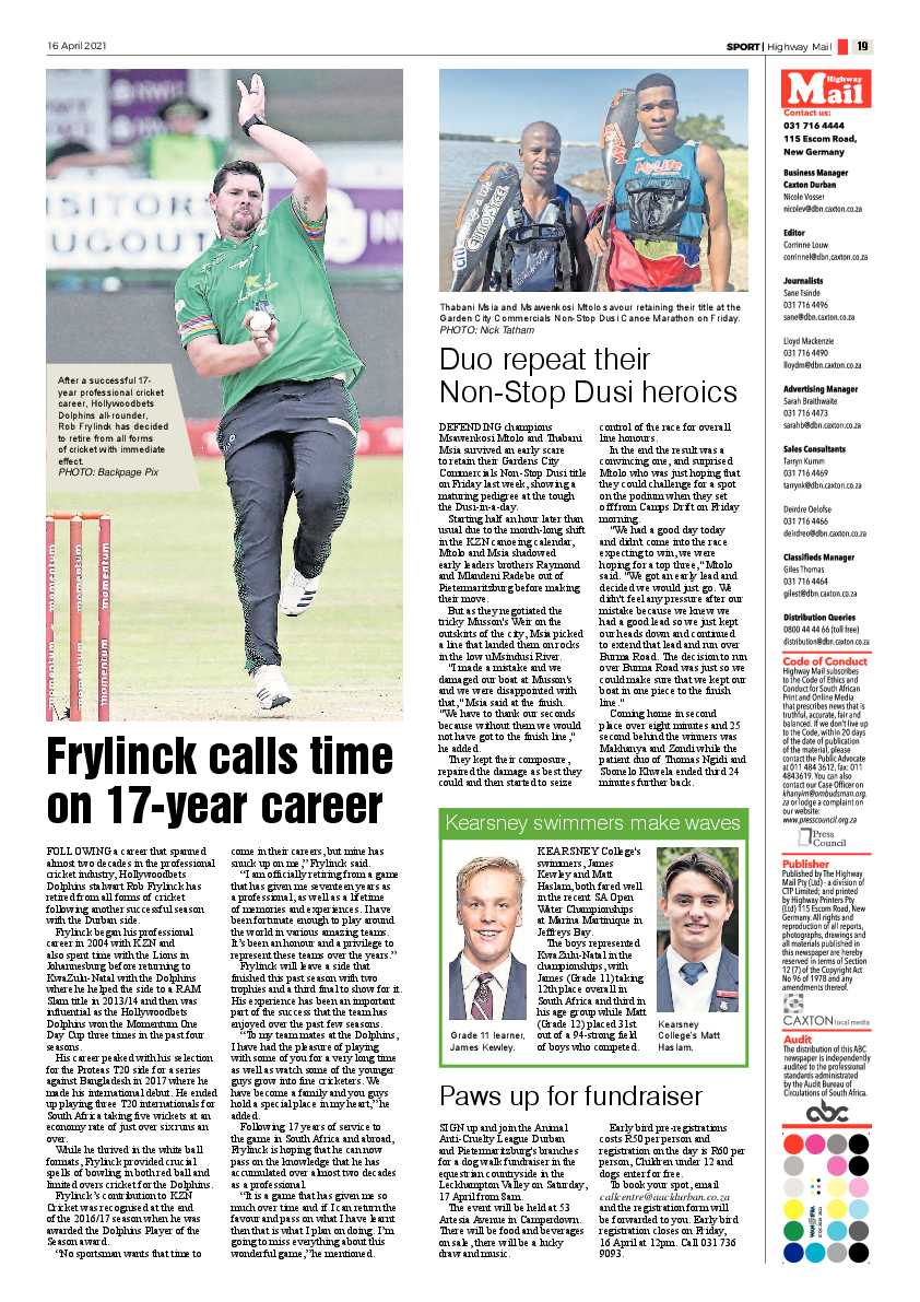 Highway Mail 16 April 2021 page 19