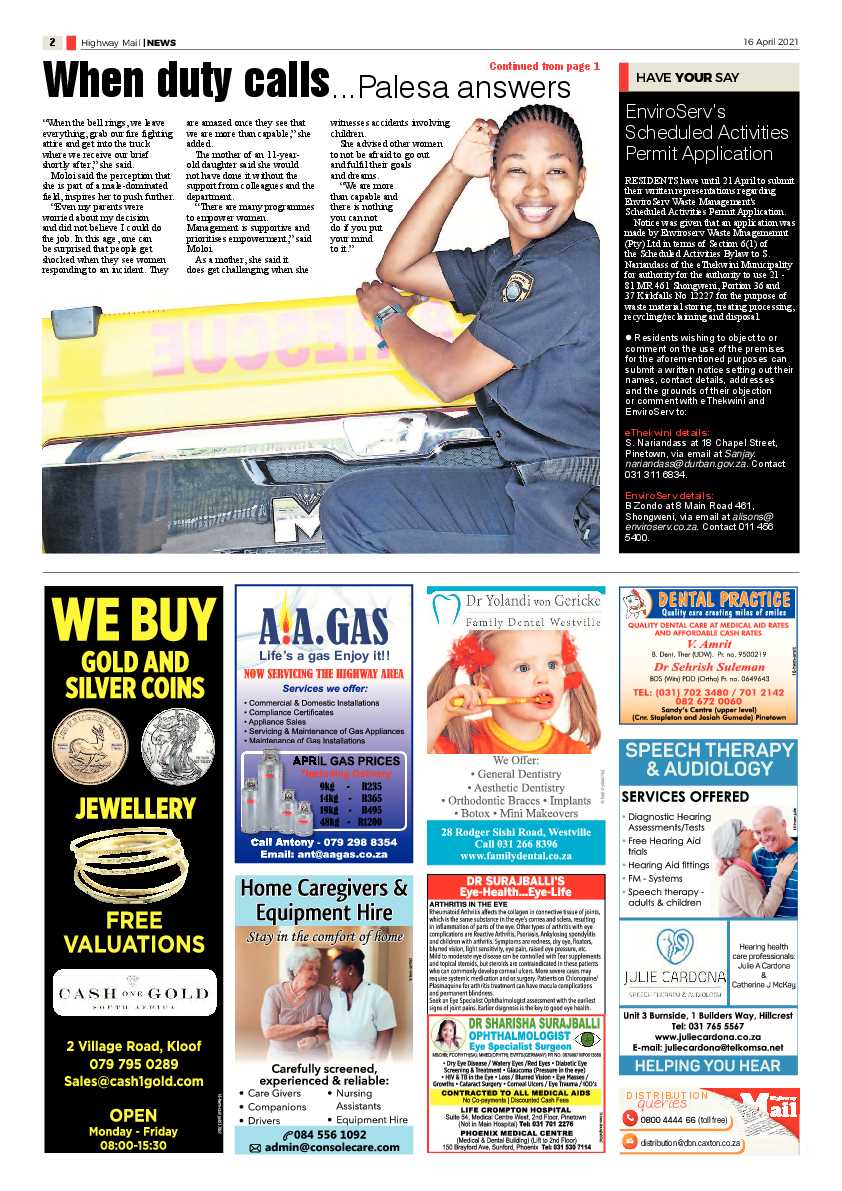 Highway Mail 16 April 2021 page 2