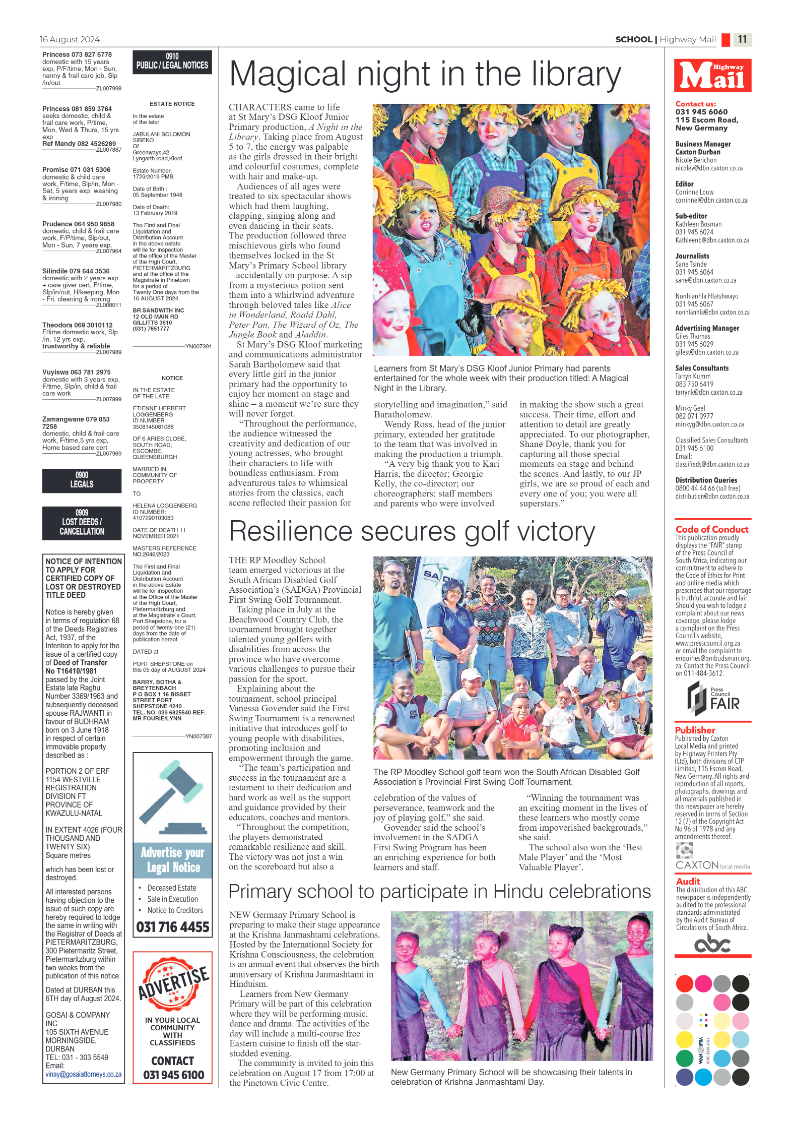 Highway Mail 16 August 2024 page 11