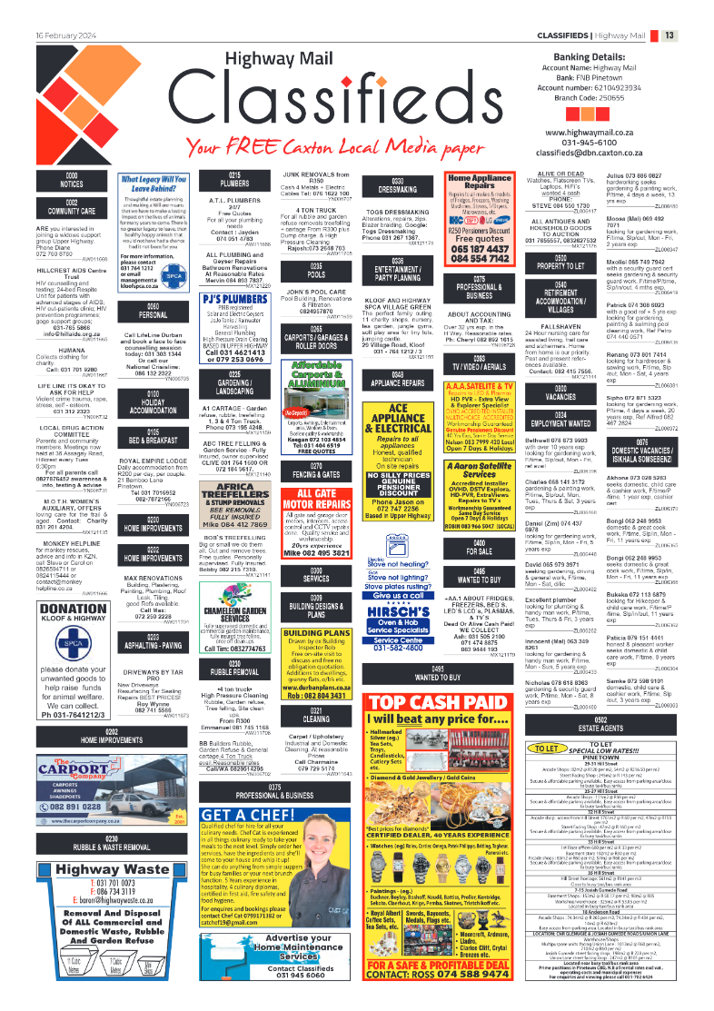 Highway Mail 16 February 2024 page 13