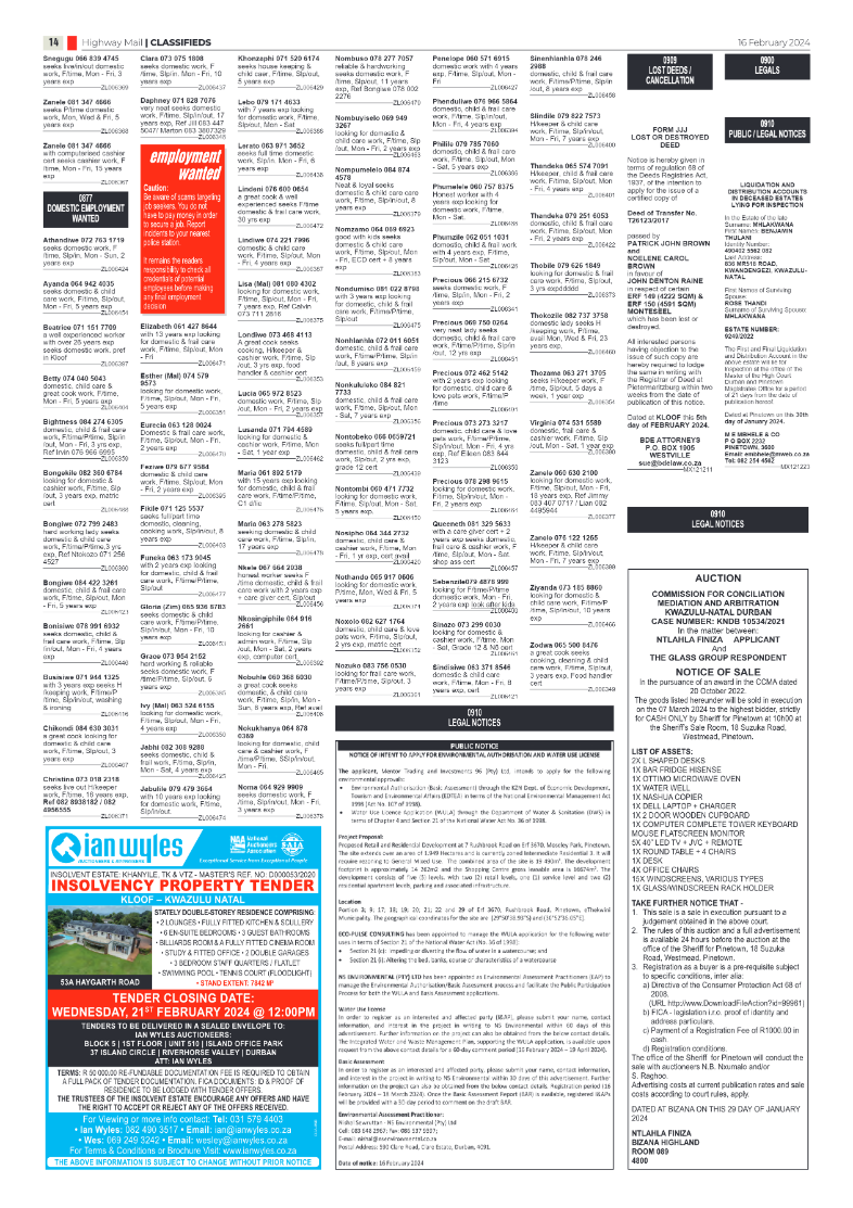 Highway Mail 16 February 2024 page 14