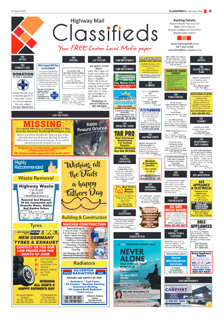 Highway Mail 16 June 2023 page 13