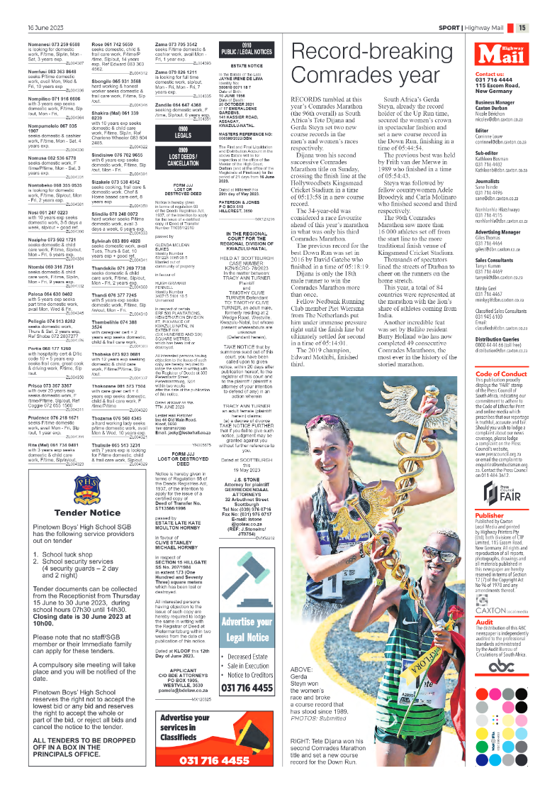 Highway Mail 16 June 2023 page 15