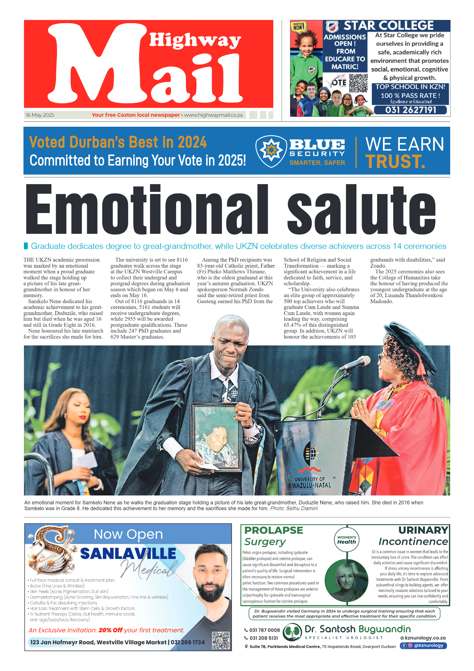 Highway Mail 16 May 2025 page 1