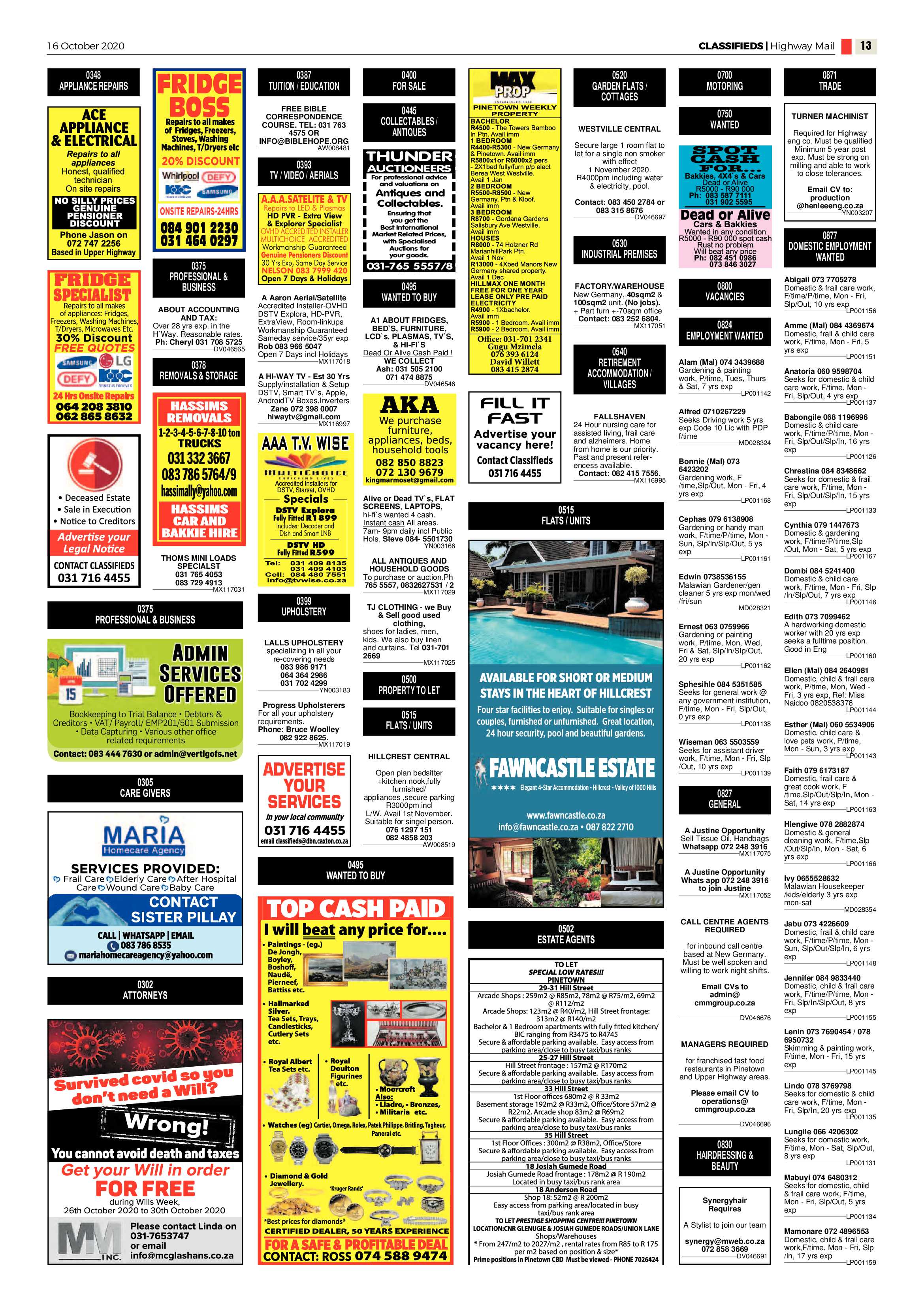 Highway Mail 16 October 2020 page 13