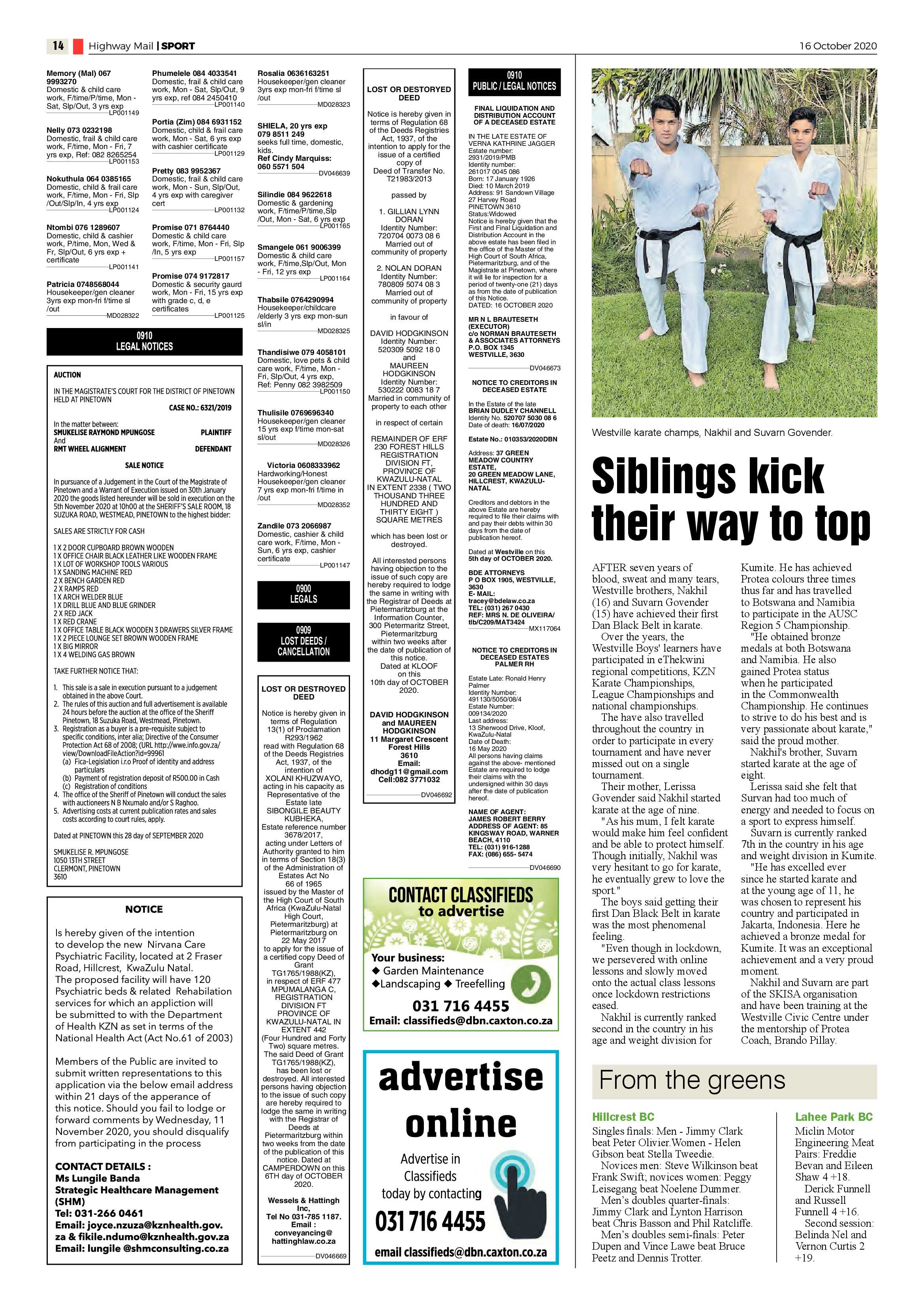 Highway Mail 16 October 2020 page 14