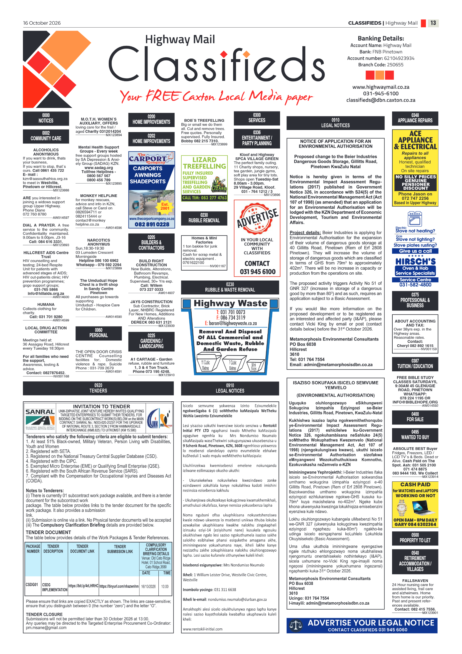 Highway Mail 16 October 2026 page 13