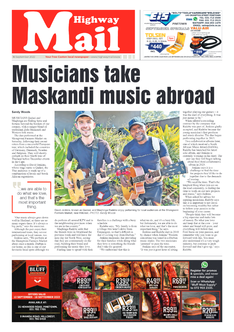 Highway Mail 16 September 2022 page 1