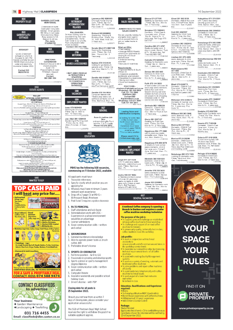 Highway Mail 16 September 2022 page 14