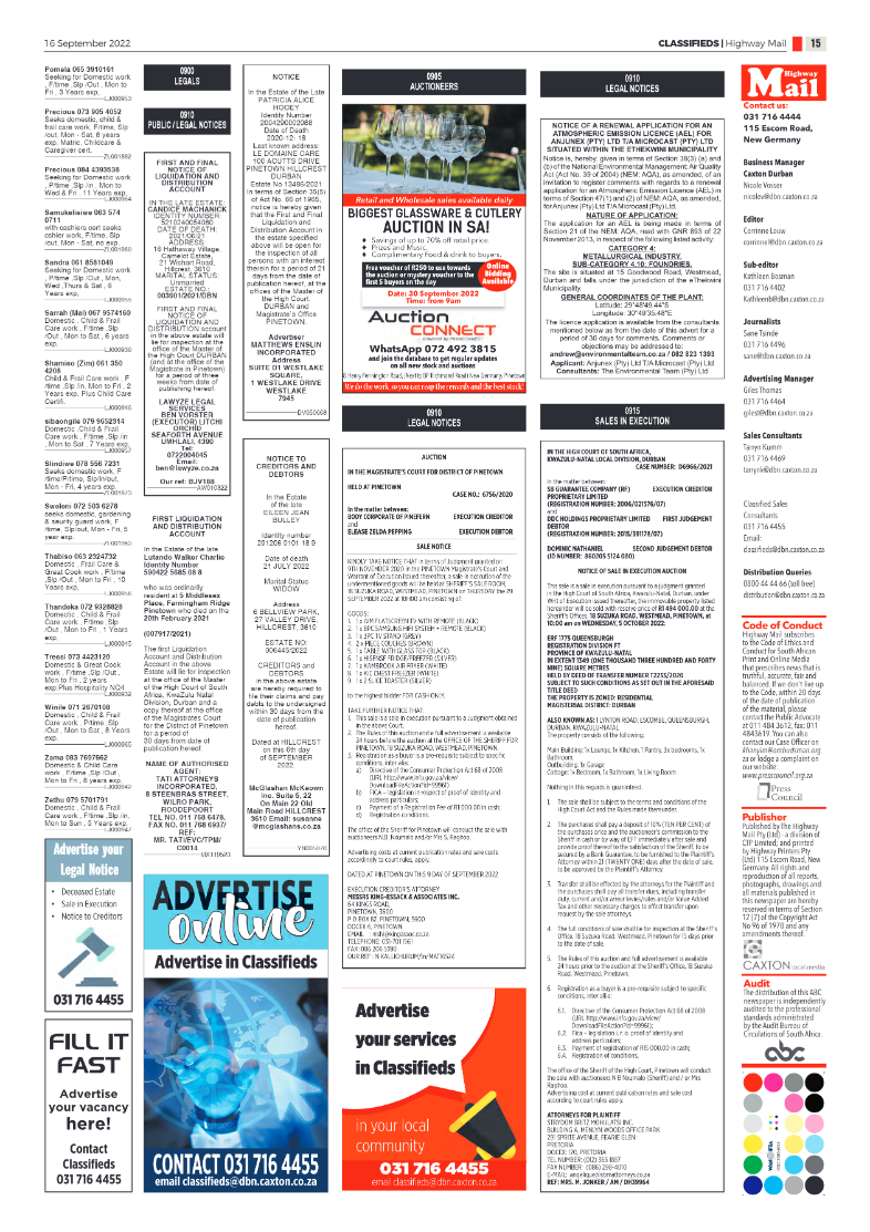 Highway Mail 16 September 2022 page 15