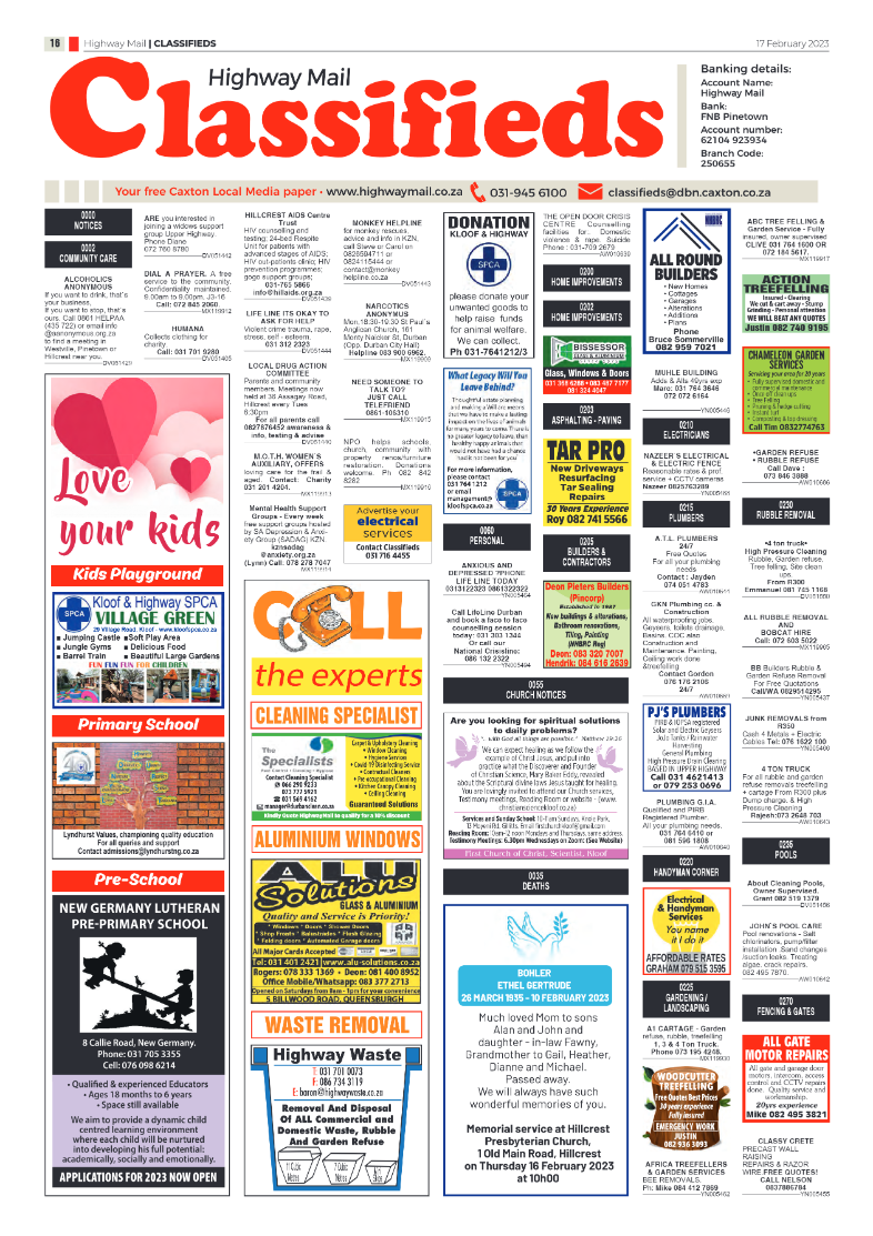 Highway Mail 17 February 2023 page 16