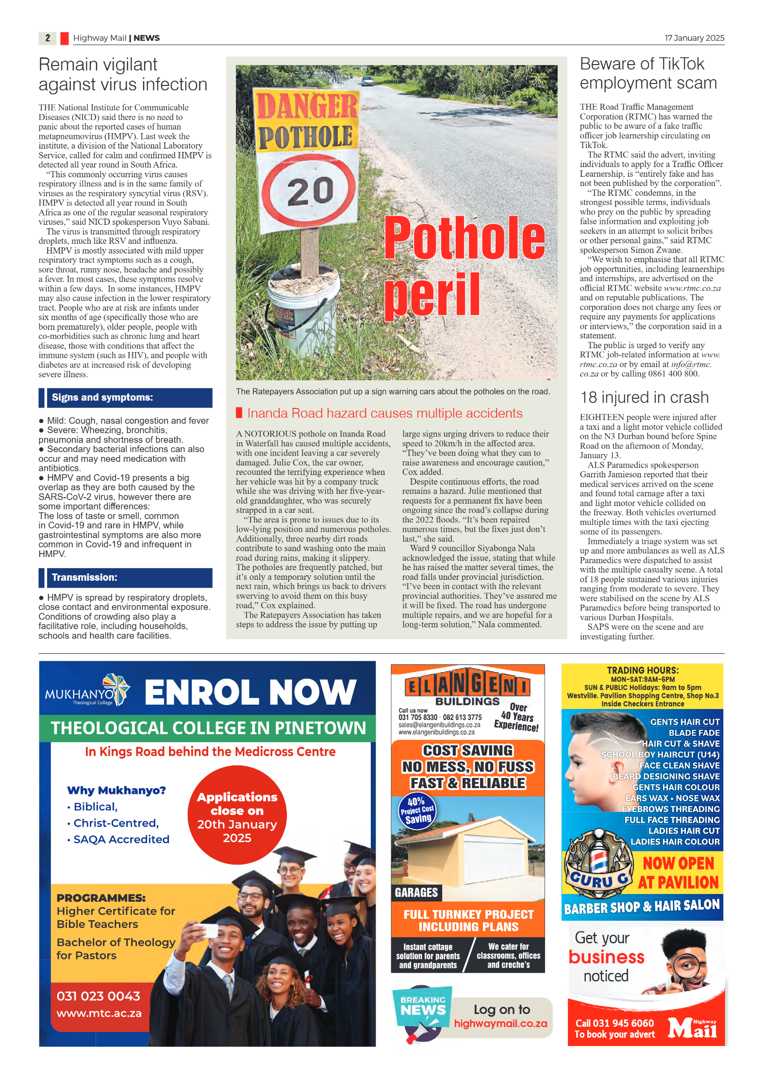 Highway Mail 17 January 2025 page 2