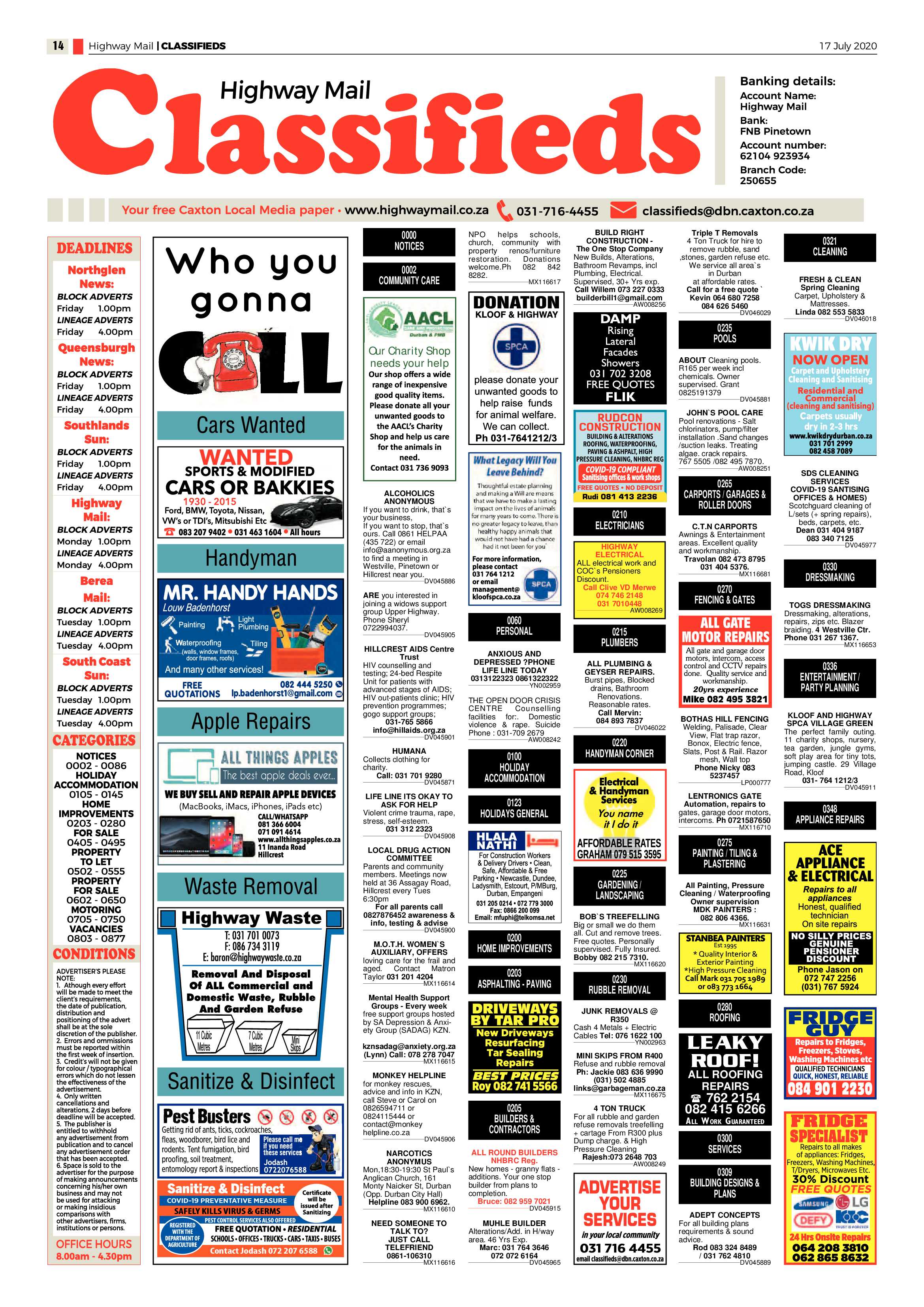Highway Mail 17 July 2020 page 14