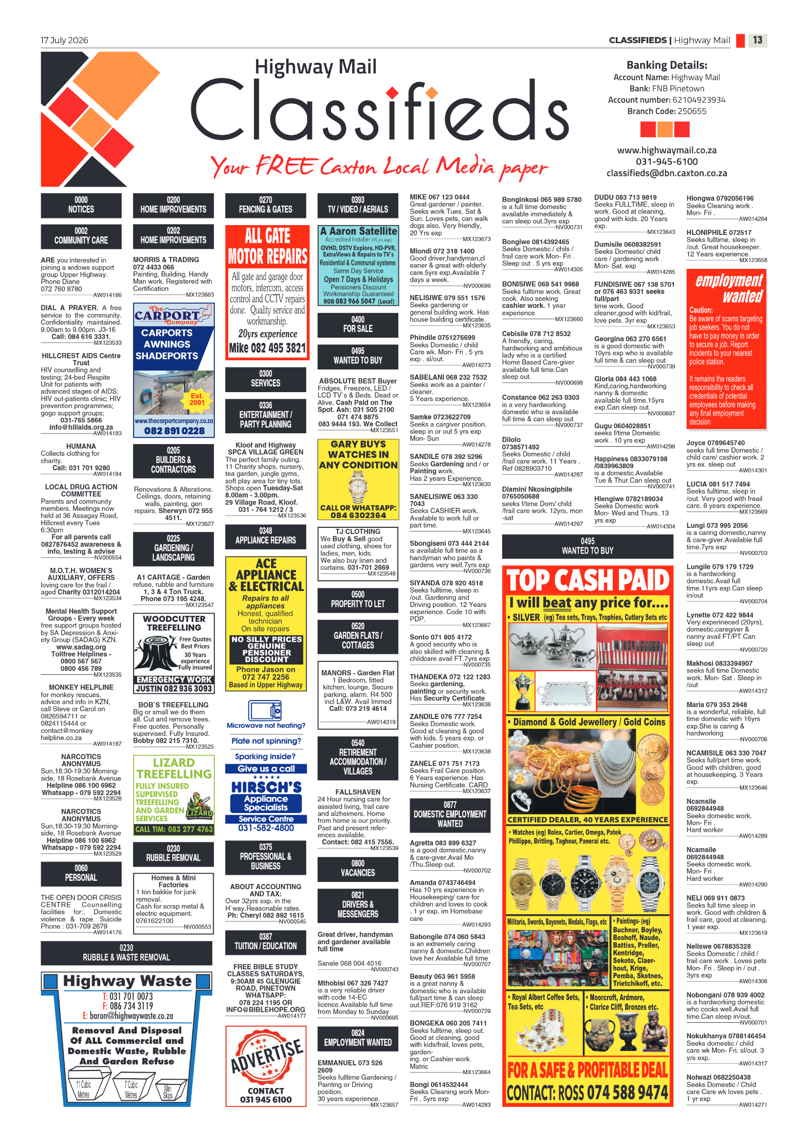Highway Mail 17 July 2026 page 13